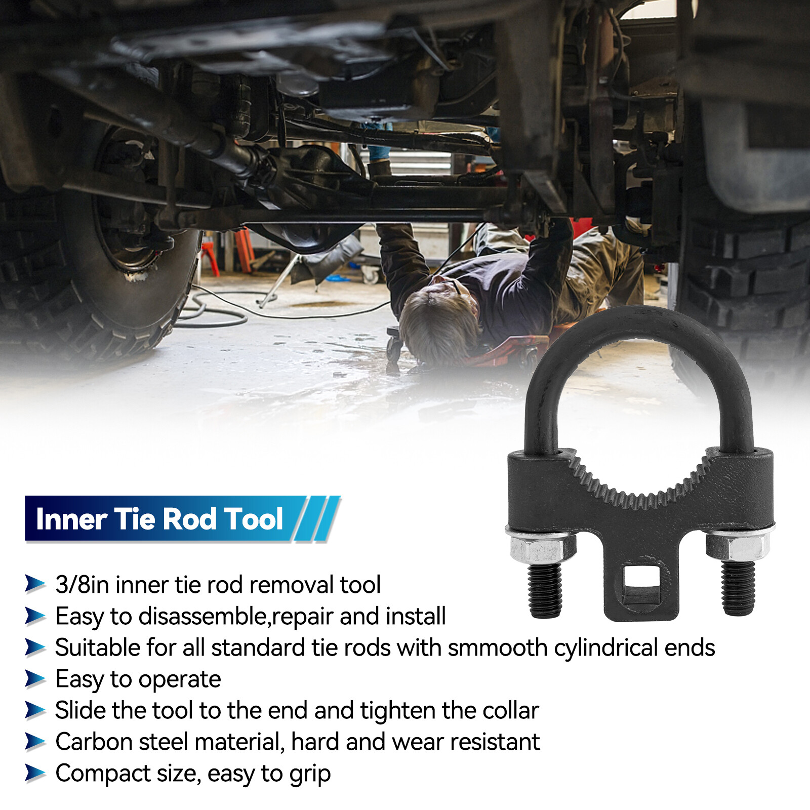 3/8″ Inner Tie Rod Tool Removal Low Profile Installation Repair-Mechanic Car Kit