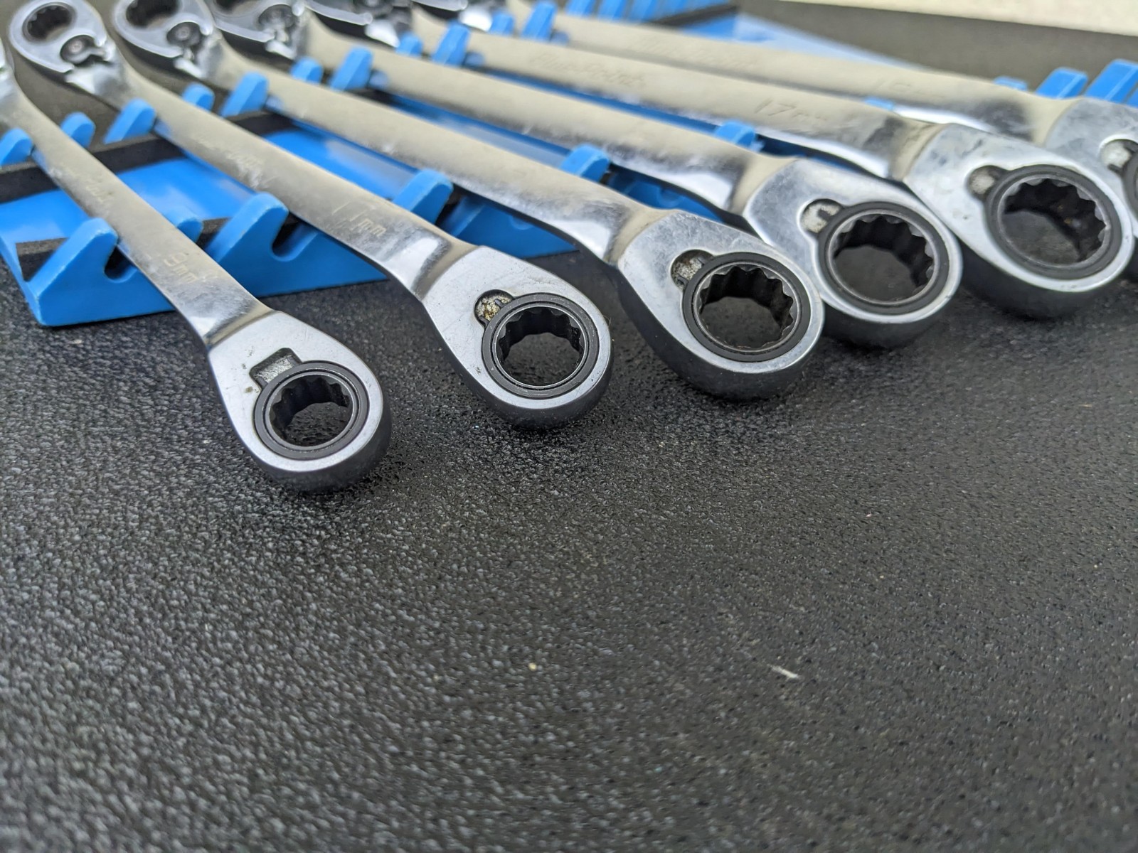 #bp430 Blue Point BXORM706 Reversible Offset 12Pt Ratcheting Wrench Set 8-19mm
