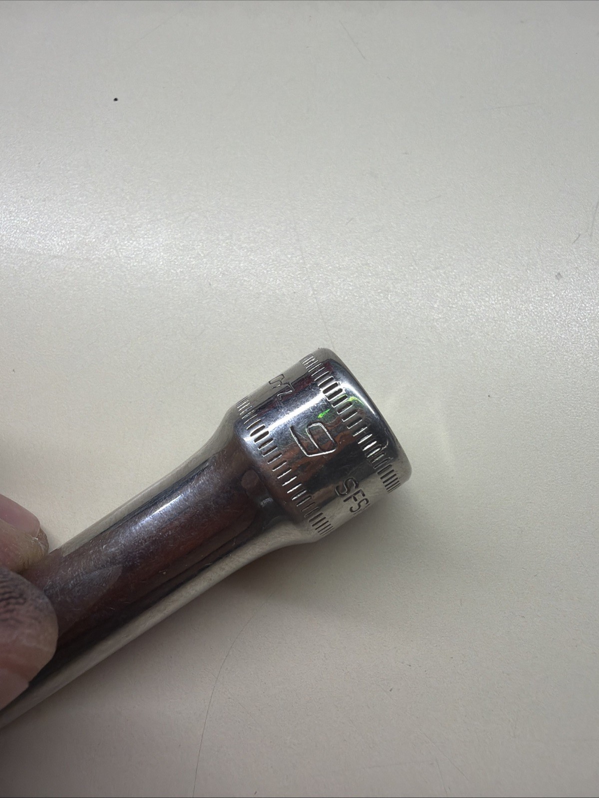 Snap On Tools SFSM9 3/8 Dr 6Pt Metric 9mm Flank Dr Deep Chrome Socket USA