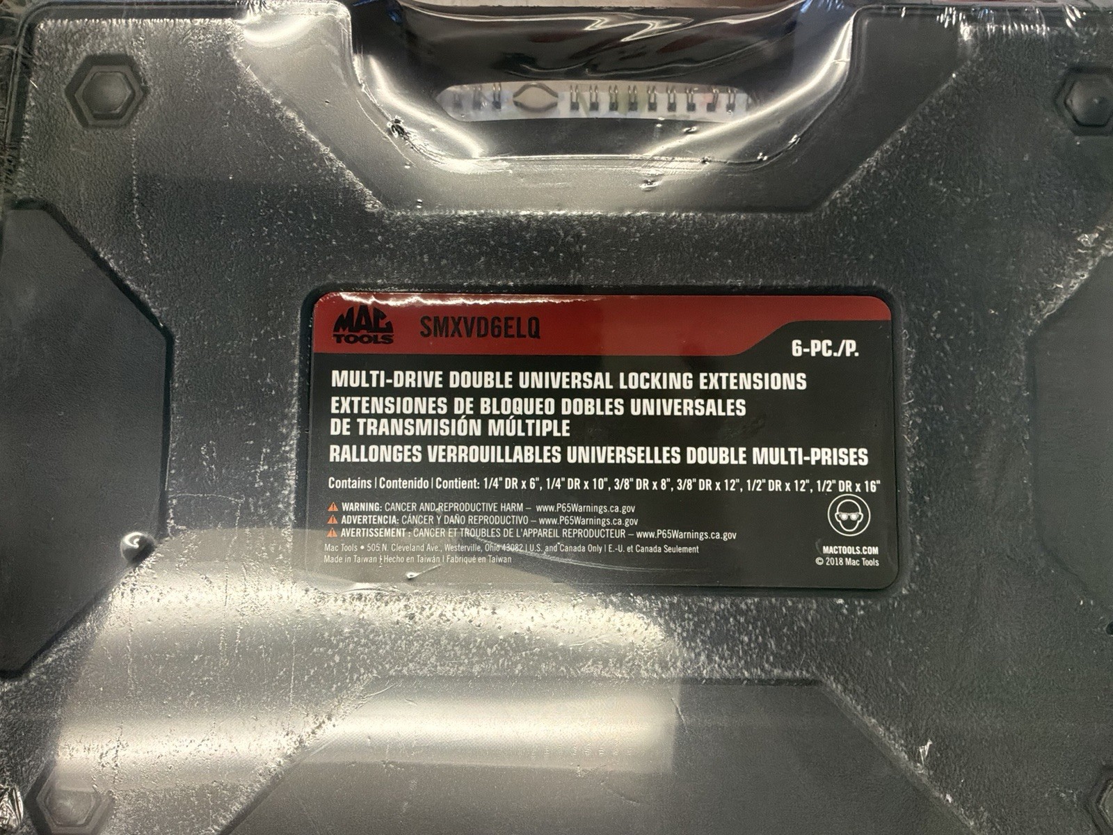 MAC TOOLS MULTI DRIVE DOUBLE UNIVERSAL LOCKING CHROME EXTENSIONS SMXVD6ELQ