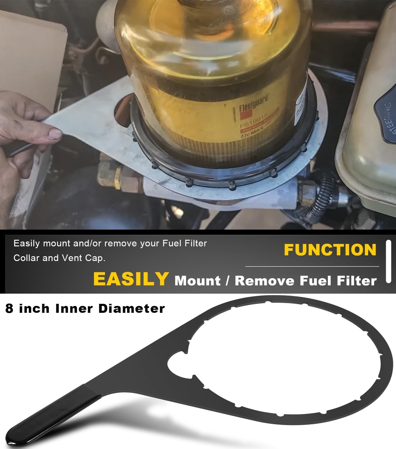 8″ Davco 482017 Fuel Filter Wrench for Fuel Pro 485 487 488 & Detroit Diesel