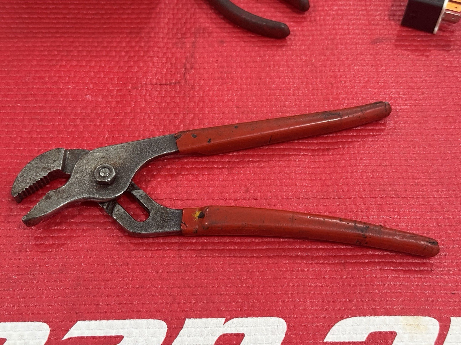 Snap-on Tools 10” Adjustable Interlocking Channel Pliers Red Grip 910P, USA Made