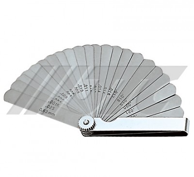 JTC 26PCS FEELER GAUGE (STRAIGHT) LENGTH 3.5 INCH, WIDTH 12.8 MM; JTC # 4289