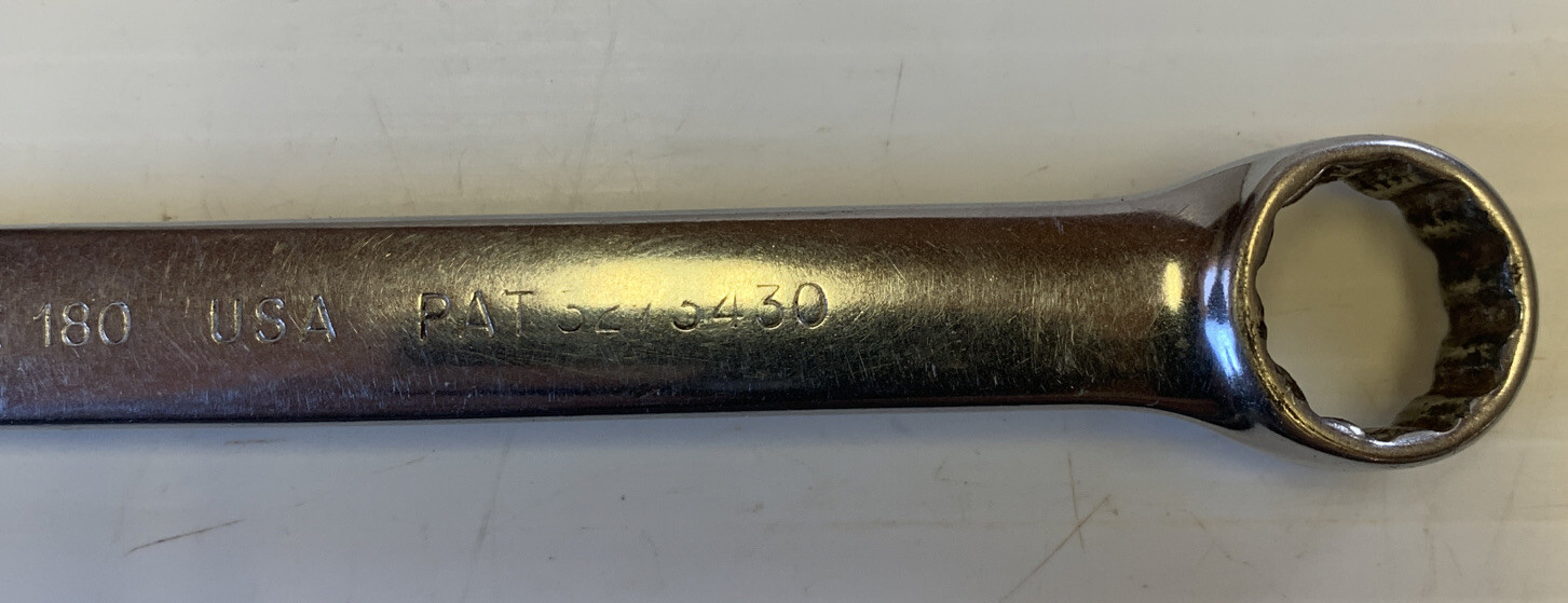 Used Snap On Tools • OEX180 • 9/16» 12PT Combination Wrench U