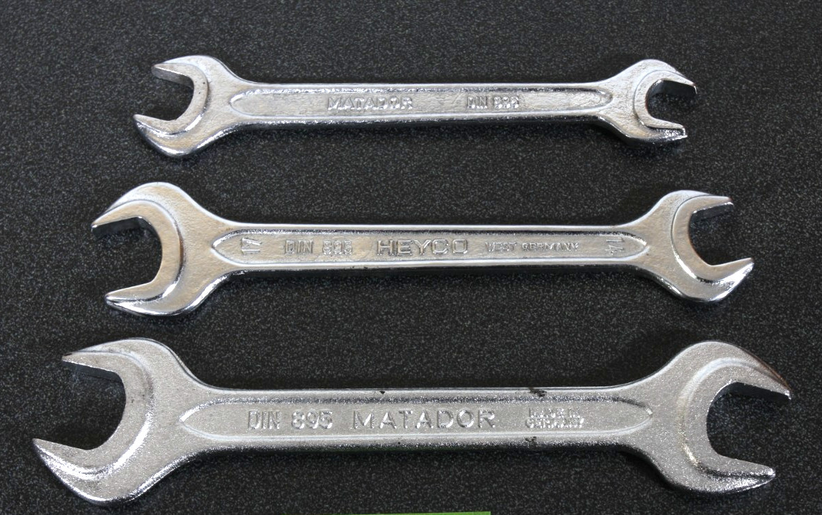 Mercedes-Benz Metric Wrench Set Matador Heyco Open-End 19mm 17mm 14mm 13mm 11mm