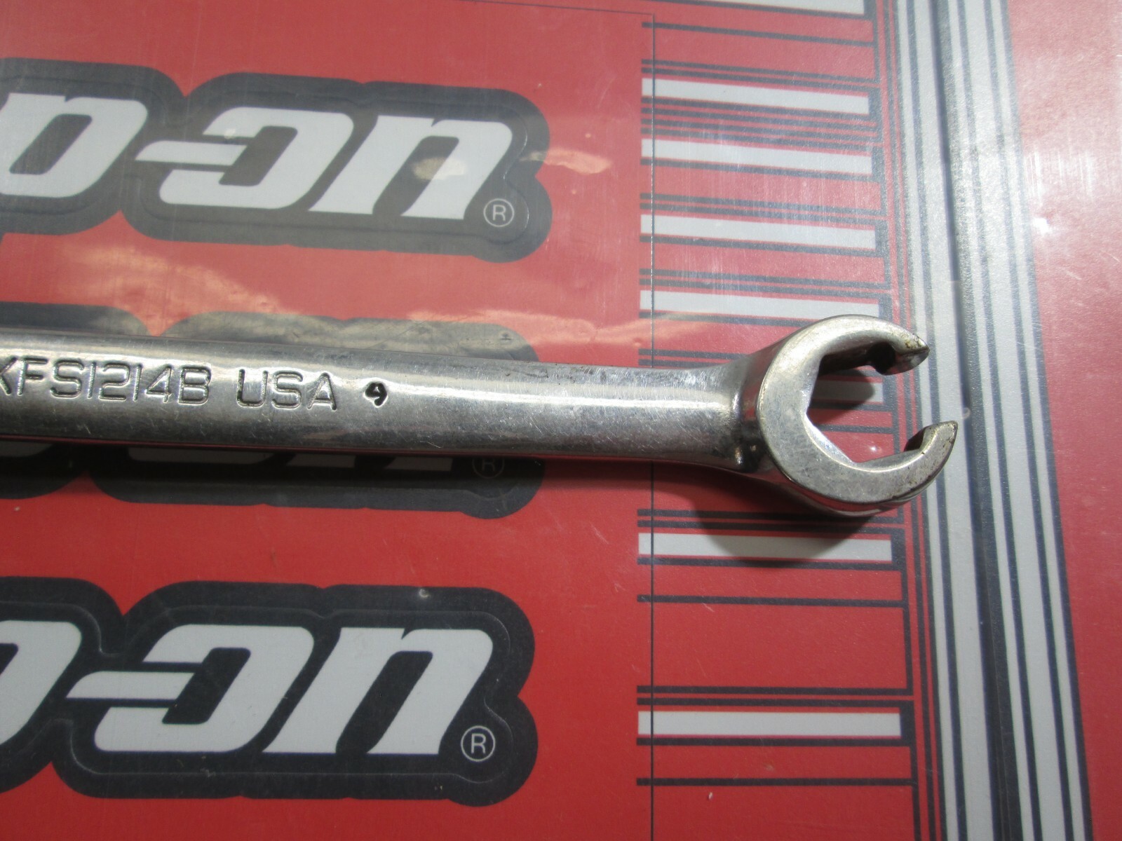 Snap-On Tools RXFS1214B Chrome 3/8″ + 7/16″ Double End Flare Nut Line Wrench
