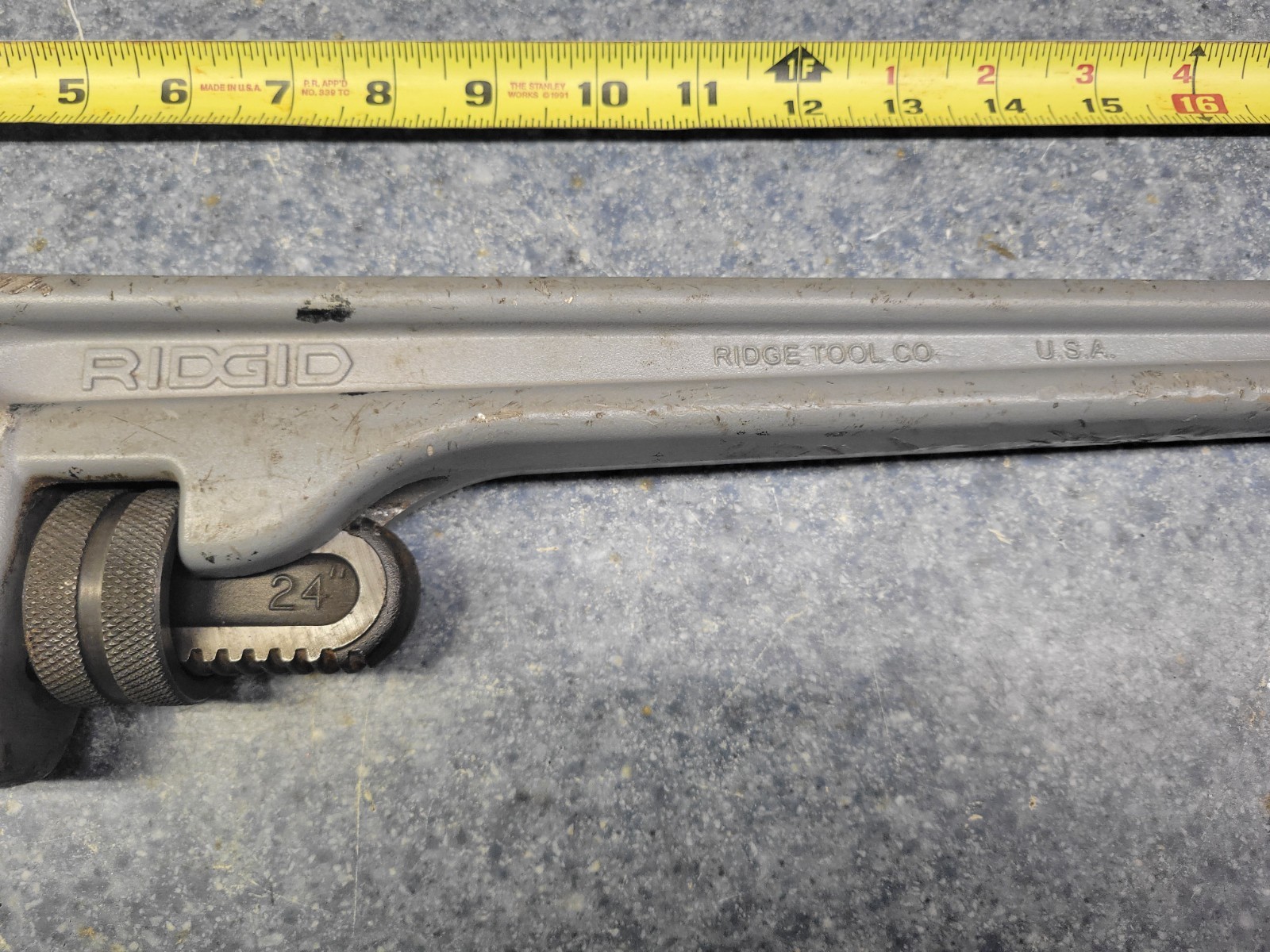 Ridgid USA 24″ Aluminum Adjustable Pipe Wrench No 824