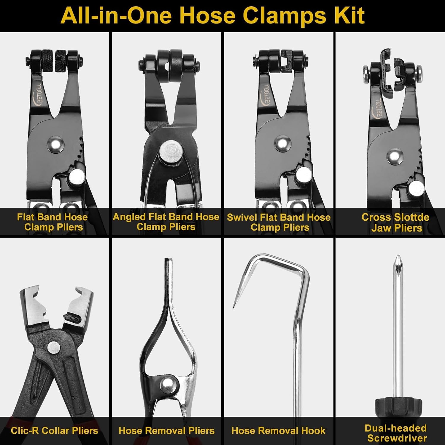 Long Hose Clamp Pliers Set – Carbon Steel Construction