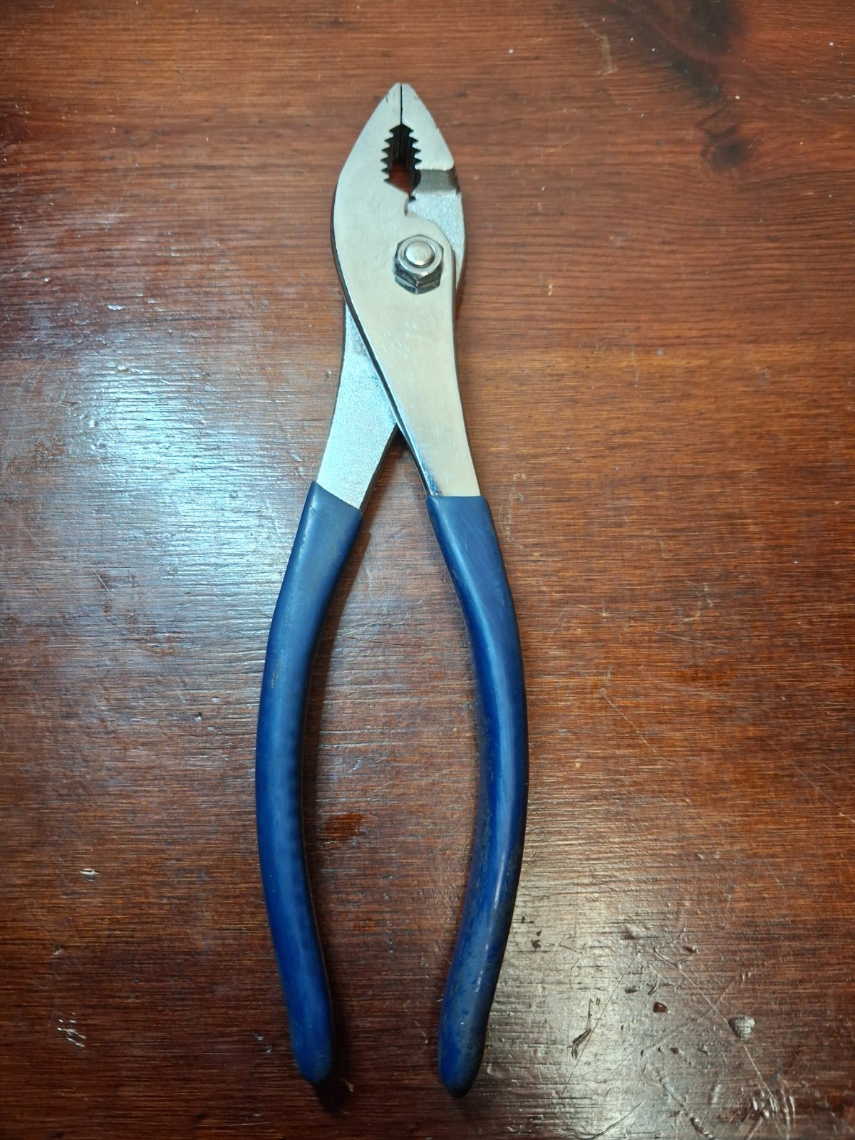 Fuller Slip Joint Pliers No. 112 Rubber Grip Made in Japan 8″ dark blue handles