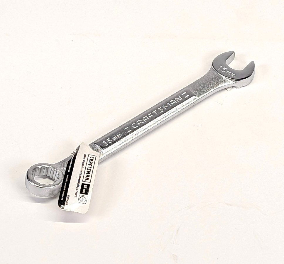 Craftsman 15mm 12pt Combination Wrench Metric Open Box End USA