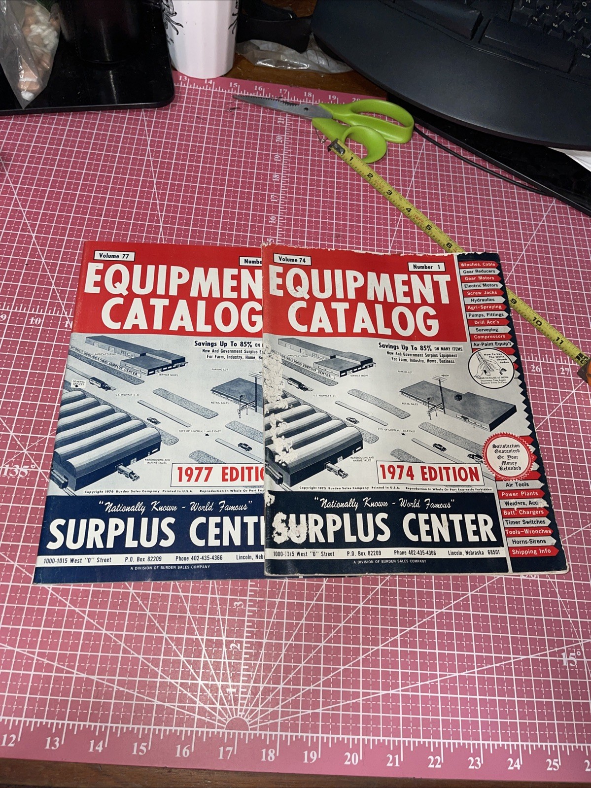 1973 & 77 Edition Burden Sales USA Surplus Center Equipment Catalogs Vintage