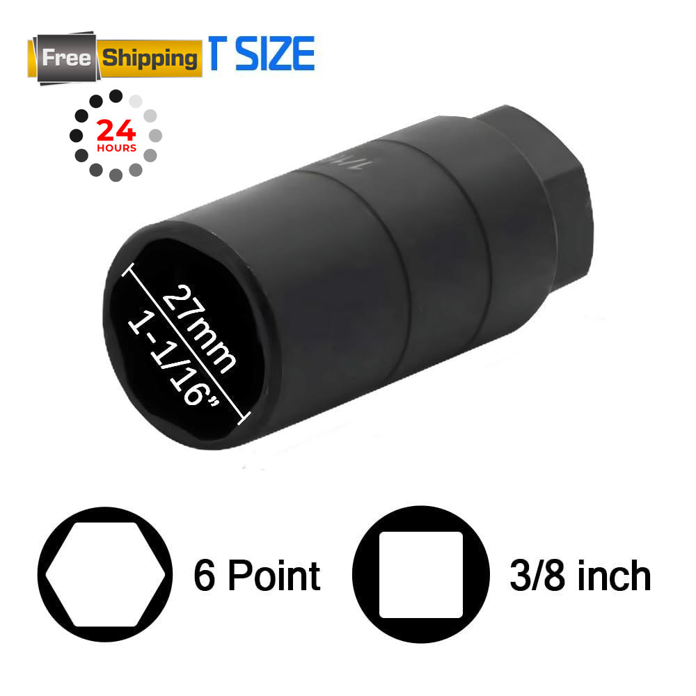 A ABIGAIL Oil Pressure Switch Socket, 1 1/16» x up to Onesize, Black