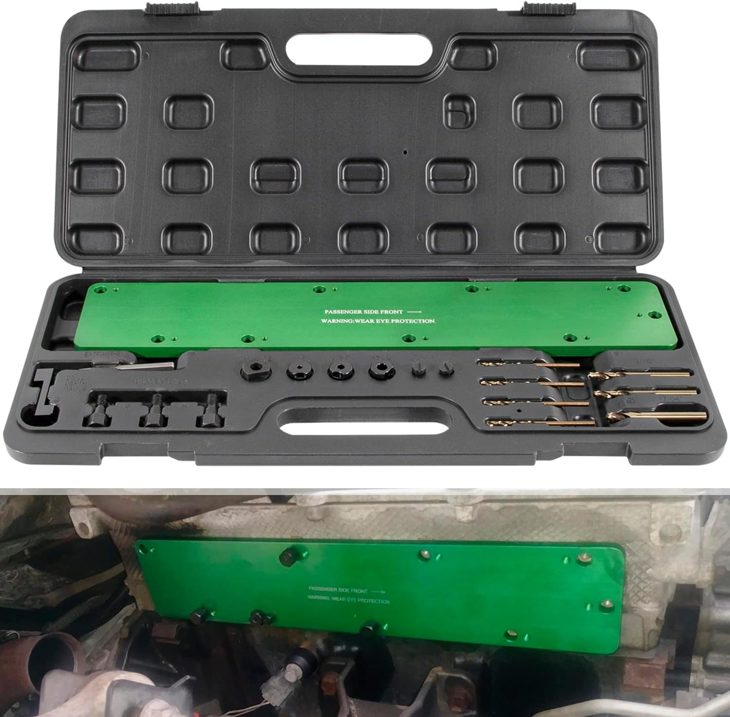 71500 Exhaust Manifold Bolt Drill Template Removal Tool Kit for Dodge 5.7L Hemi