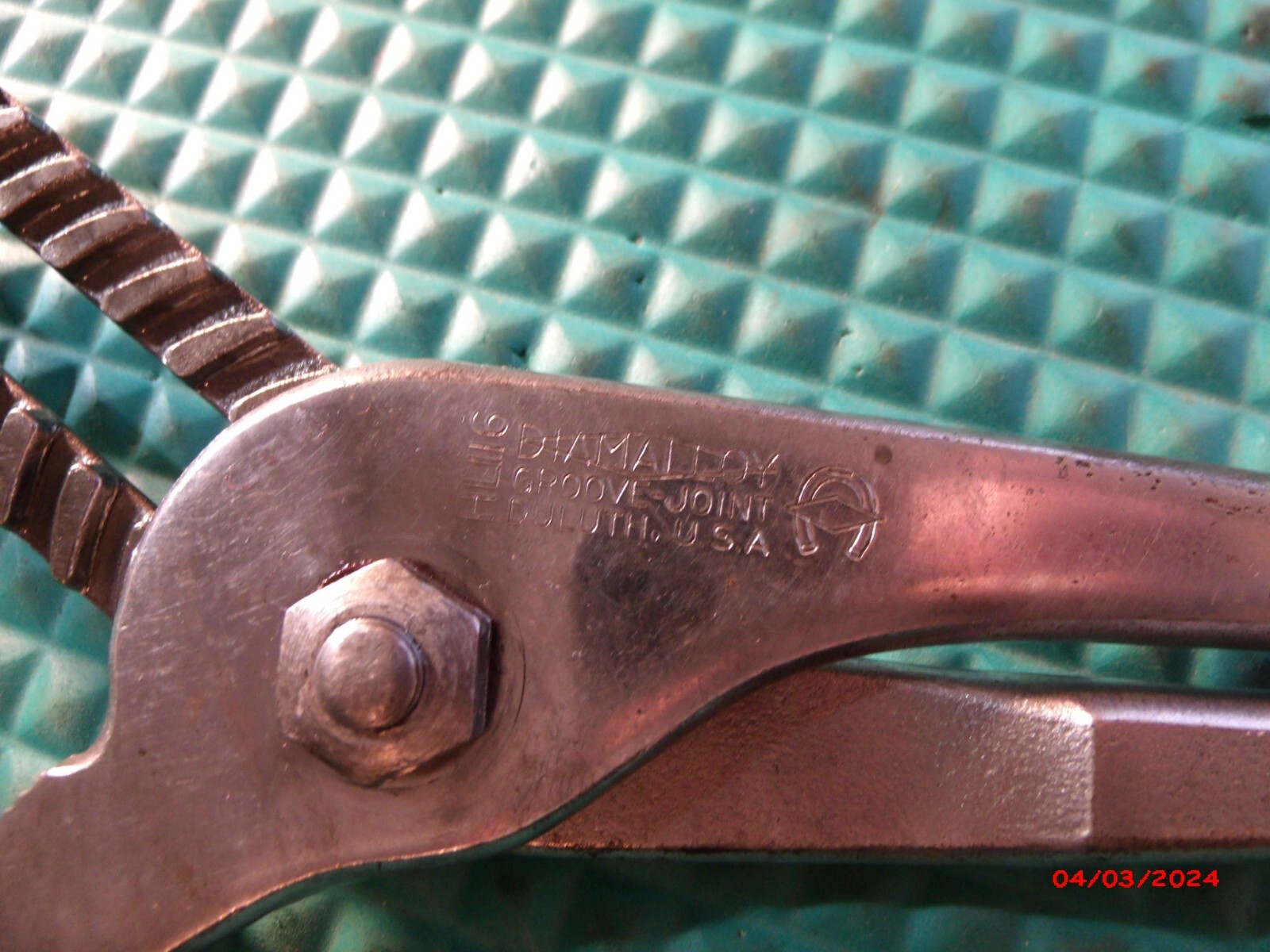 VINTAGE «DIAMALLOY» U.S.A. GROOVE-JOINT #HL116 ADJUSTABLE PLIERS(11 POSITIONS)