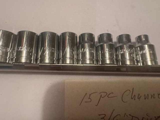 NEW OPEN BOX CHANNELLOCK 15 PC 3/8″ DRIVE 6 & 12 POINT METRIC / SAE SOCKET SET