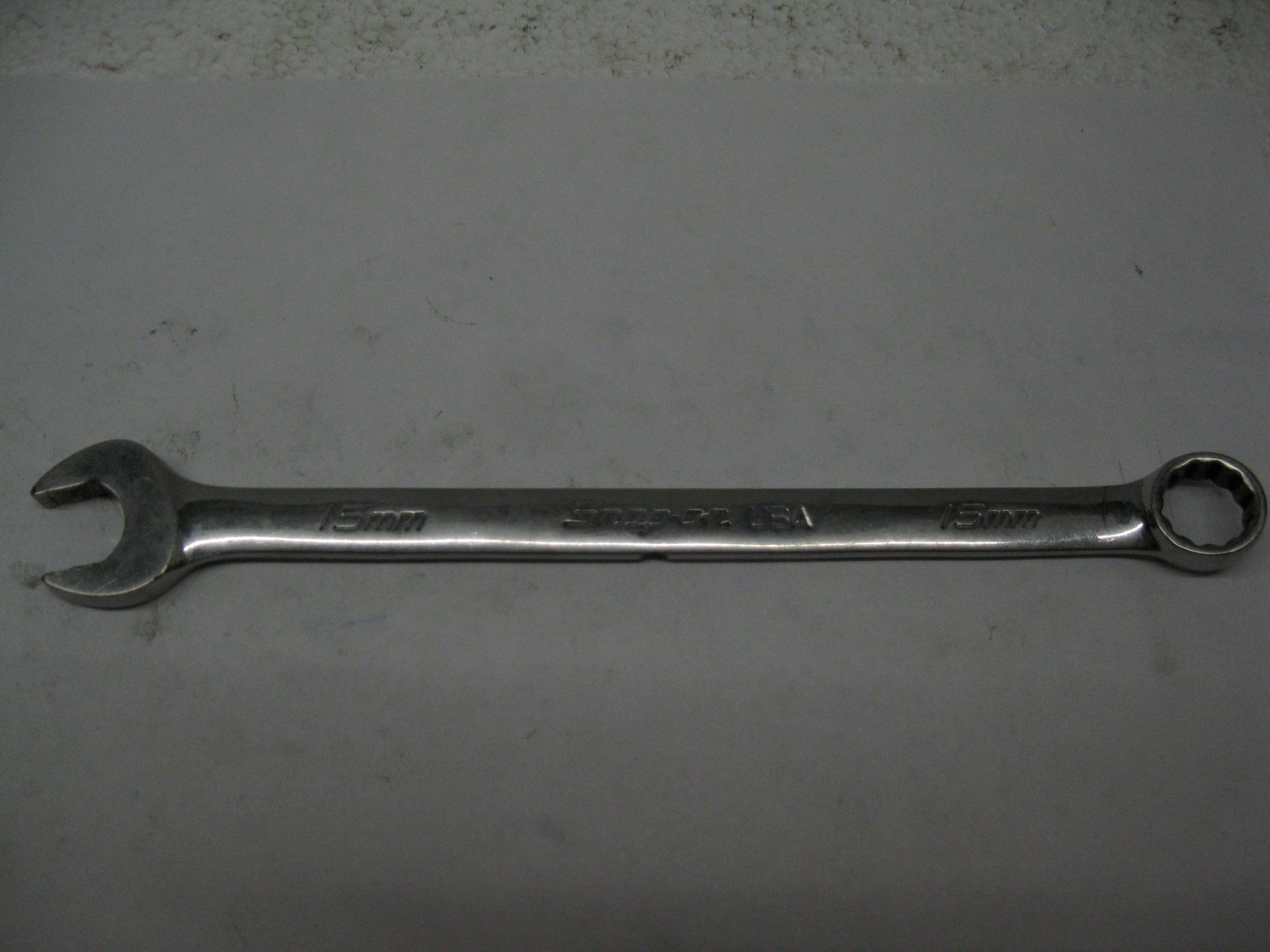 Snap-on tools SOEXM15 15mm 12 Point Metric combination Wrench USA Lot#TBD12-2A