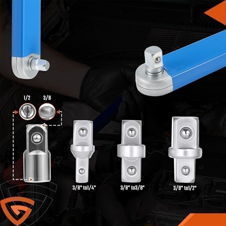 Upgraded Impact Ready Offset Extension Wrench, Tight Reach Extension Wrench Set