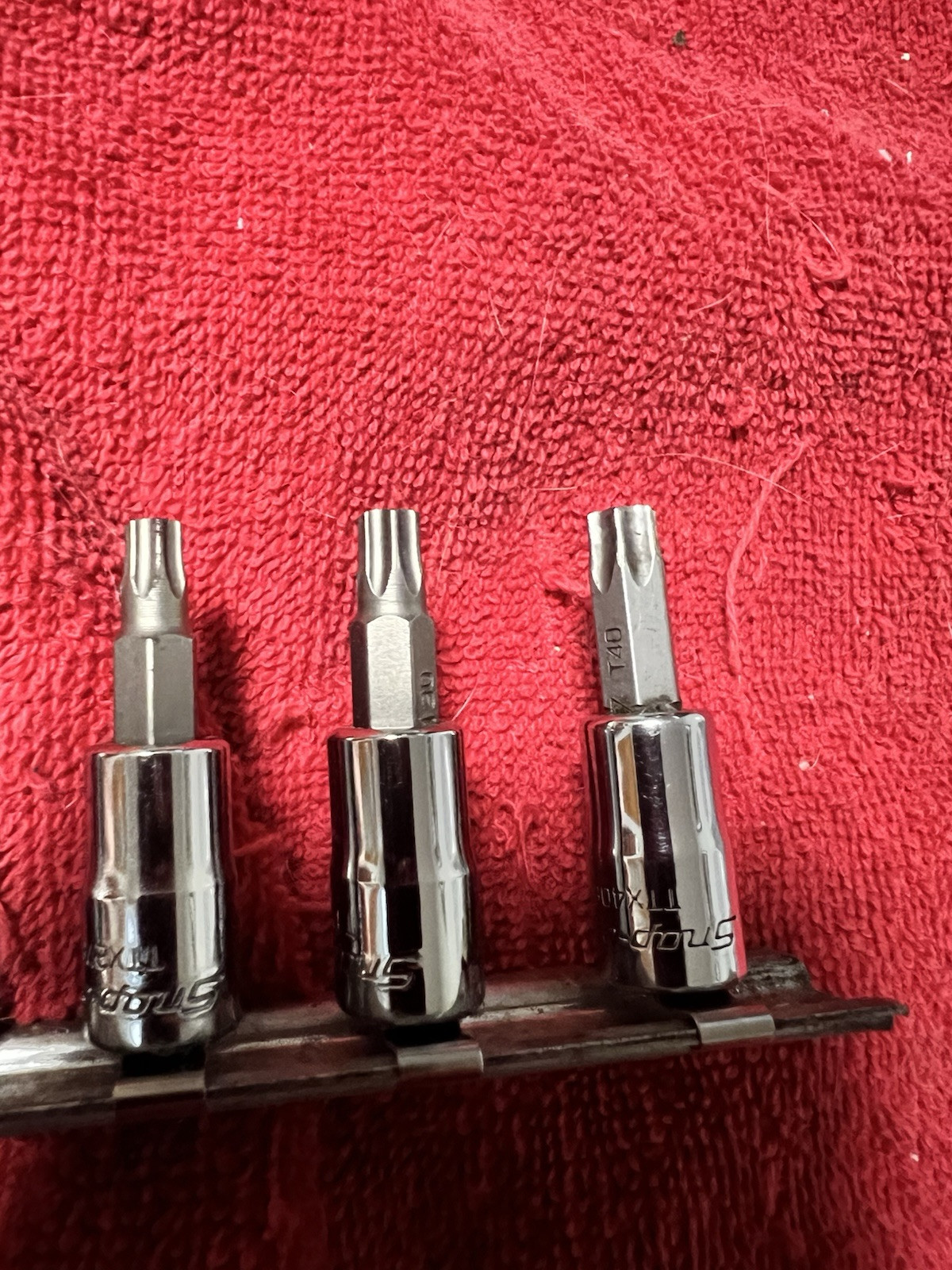 Snap-on 8 Piece 1/4 TORX Bit Socket Set T8-T40 TTX40E TTX30E TTX27E TTX25E-TTX8E