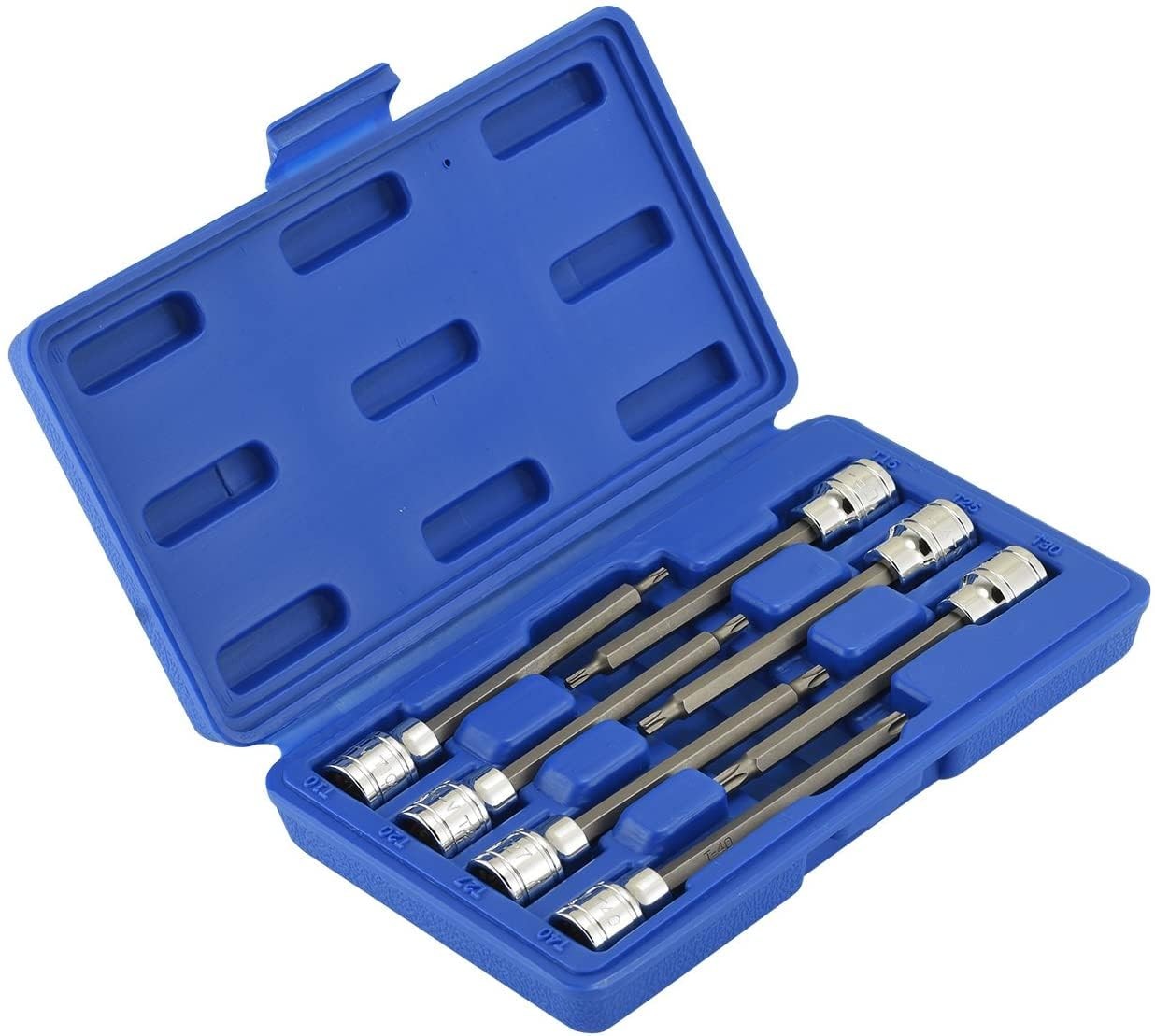 NEIKO 10080A 3/8” Drive Extra Long Torx Star Bit Socket 7 Piece, Extra-Long