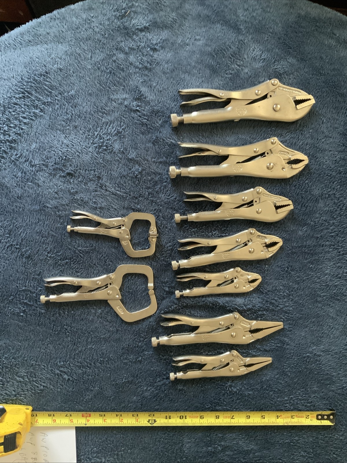 Mac Tools 9pc Locking Pliers/ Vice Grips….all Work….see Pics….