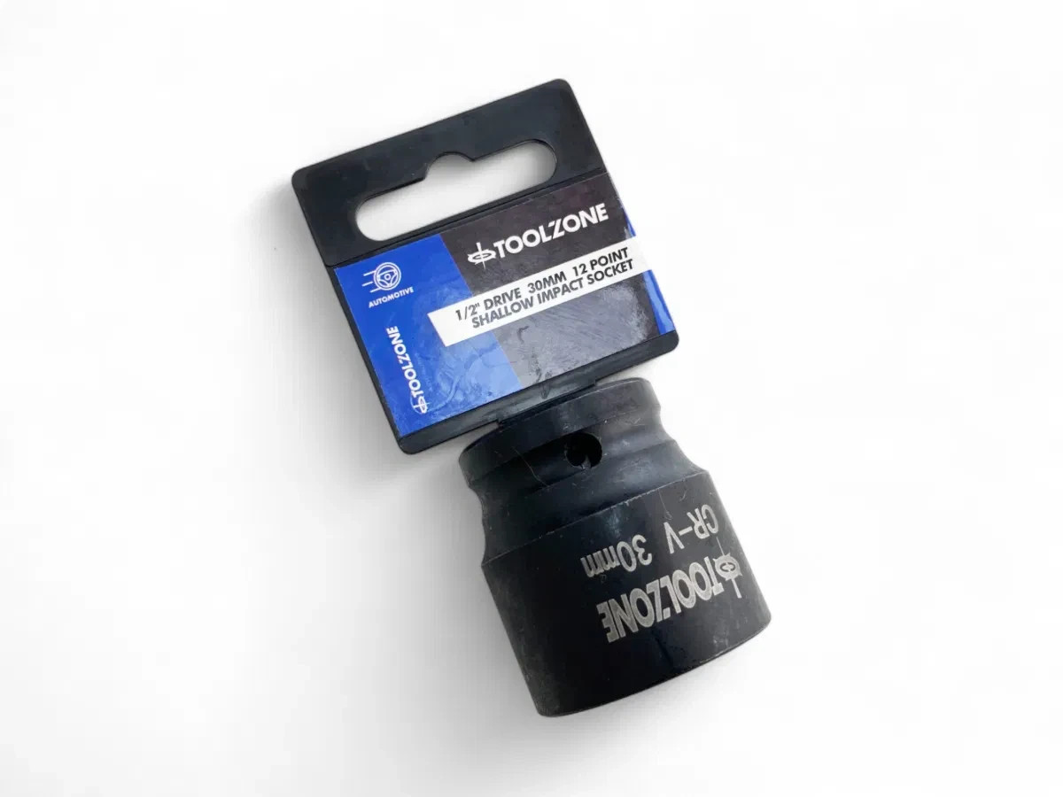 30mm Shallow Impact Socket 1/2″ Drive CR‑V Bi‑Hex 12‑Point Elite 30mm Socket