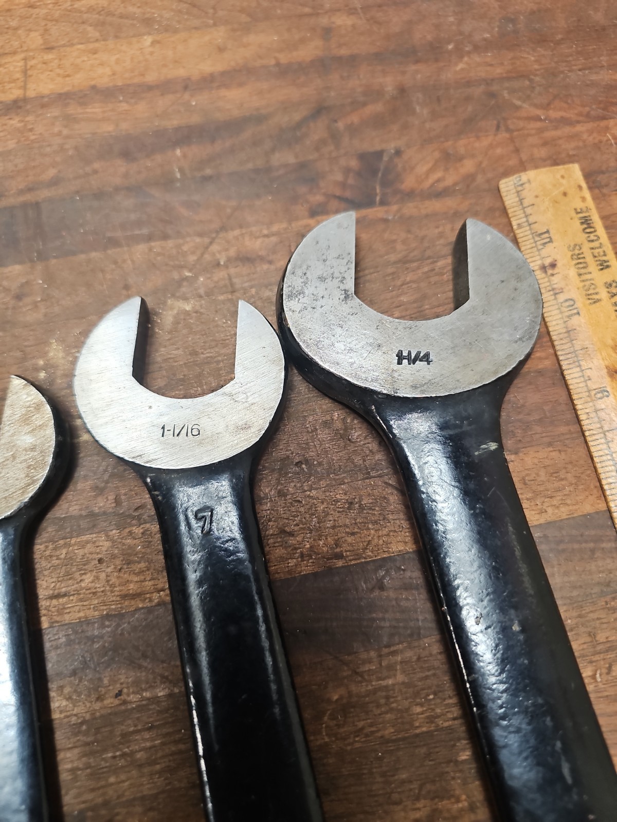 L58- Rare Vintage BONNEY Carbon Steel Engineer Wrench Set of 6 ORIGINAL LABELS
