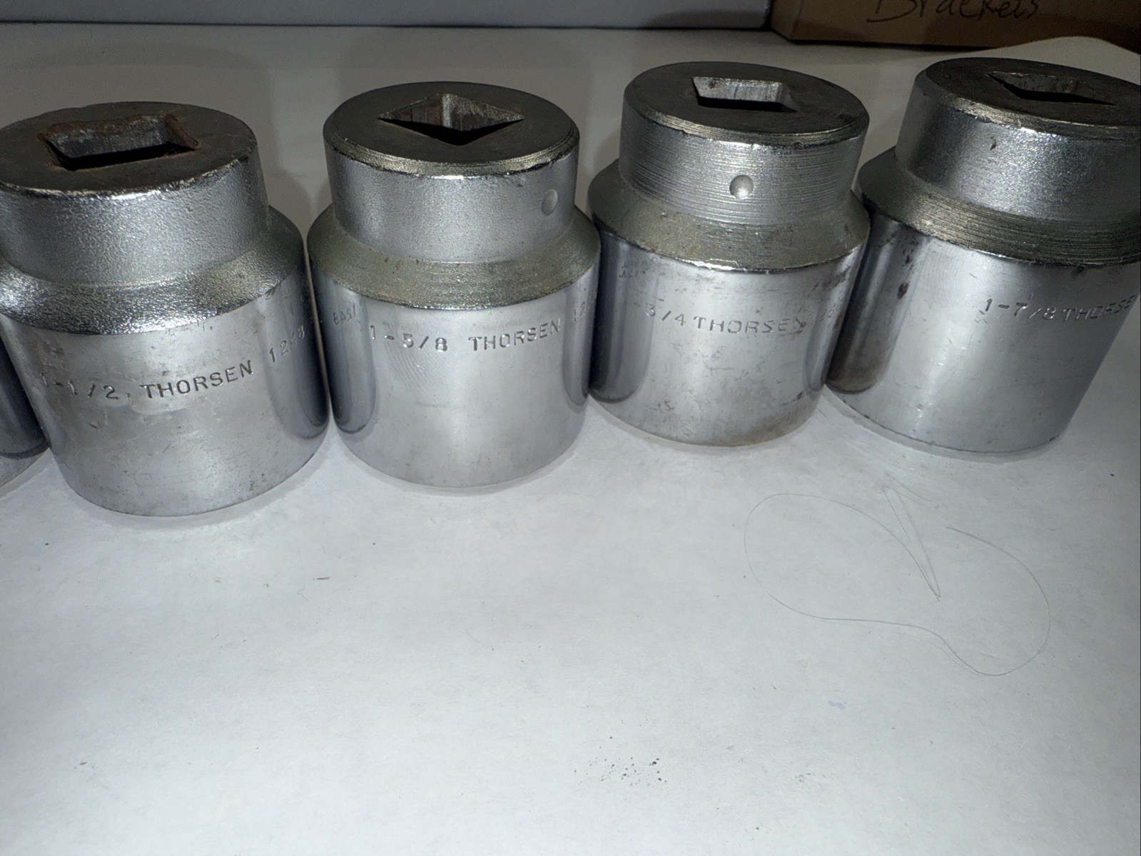 Thorsen 3/4» Drive 12 Point Socket 1-5/16 to 1-7/8 in Size, 7 Pcs Set, Made USA