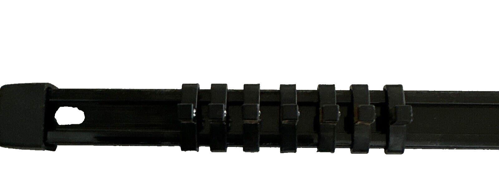 Unbranded Socket Holder Rail 13 1/4″ Clips Black Plastic Mountable