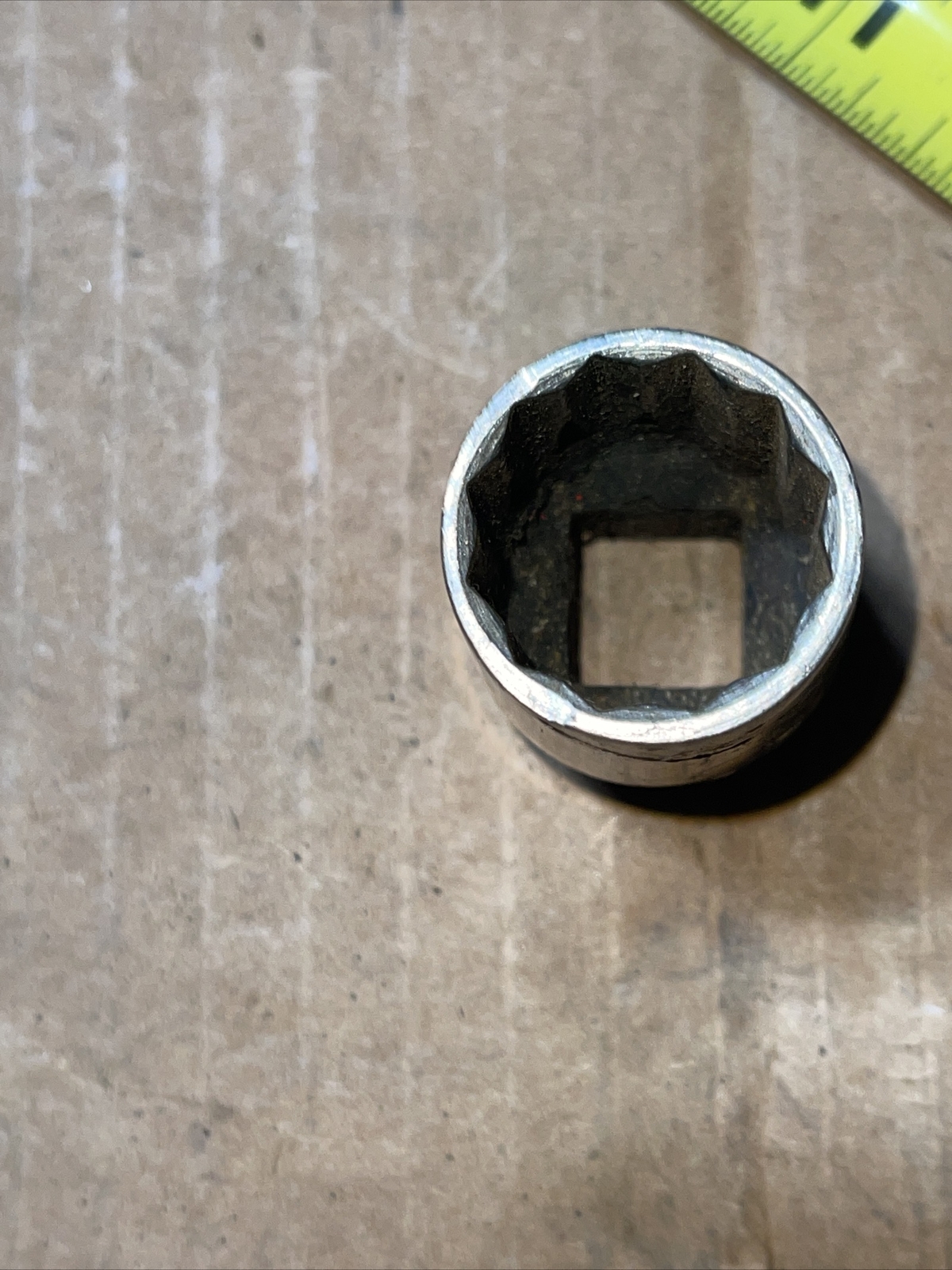 Gray Canada D425 25/32 In SAE 1/2” Drive 12 Point Socket Vintage