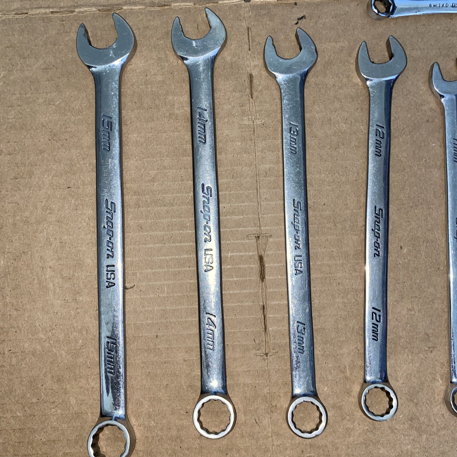 17 Snap On Combination Wrenches 8MM-15MM, 17MM-19MM & 6 Other Wrenches