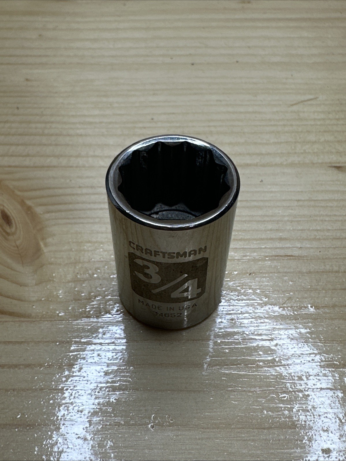 Craftsman 3/4″ 12 Point 1/2″ Drive Socket 34652 Made In USA