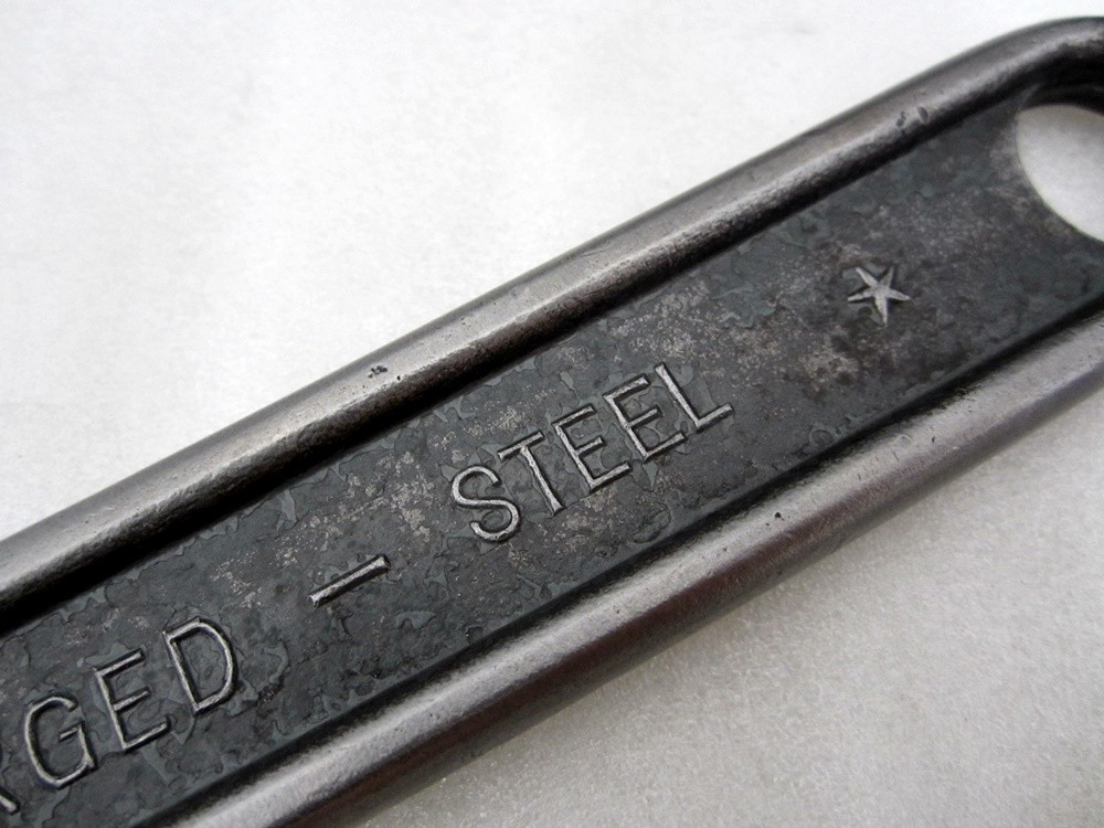 Vintage 12″ German Adjustable Wrench Thick Jaws Made in Germany