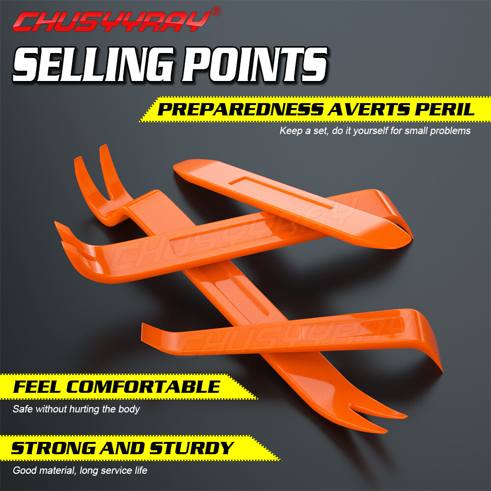 Car Trim Removal Tools 4Pcs Kit Plastic Pry Panel Door Dash Interior Clip Set
