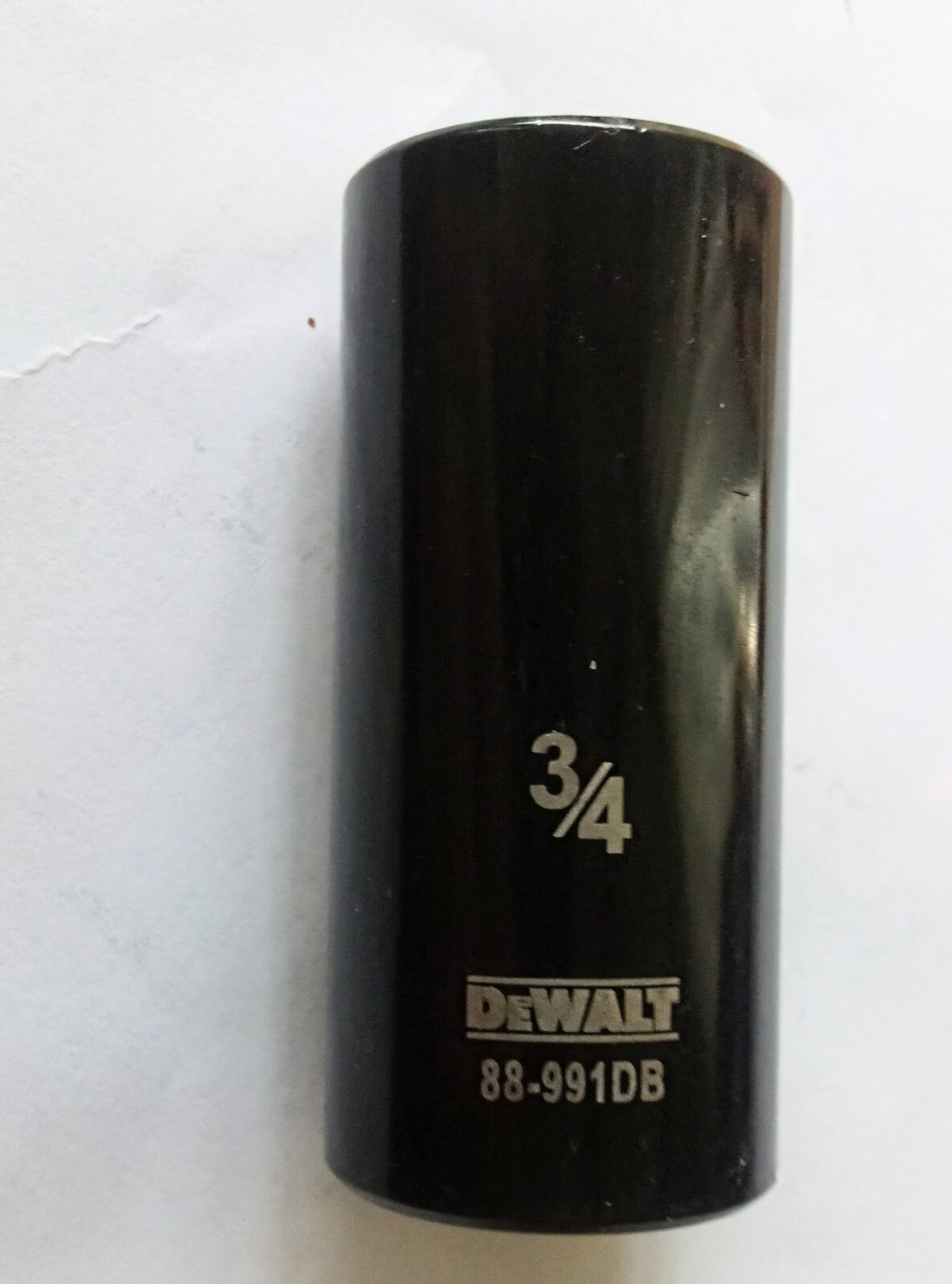DeWalt 3/4″ x 3/8 » Dr SAE Black Chrome Deep Well Socket – 88-991DB – 6 Pt