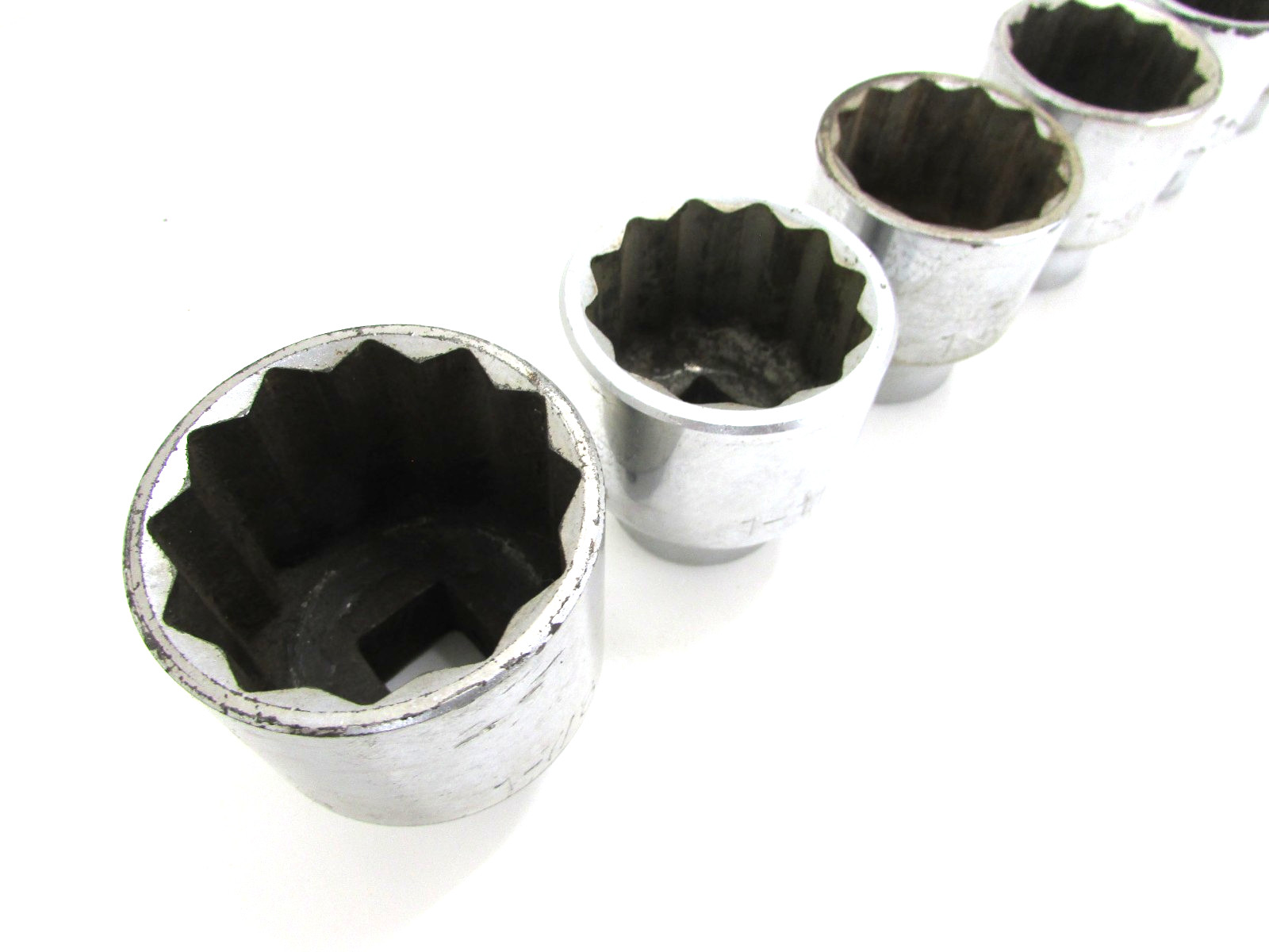 NAPA TOOLS 3/4” DRIVE 12 POINT SHALLOW SOCKET SET, 7 pcs, USA