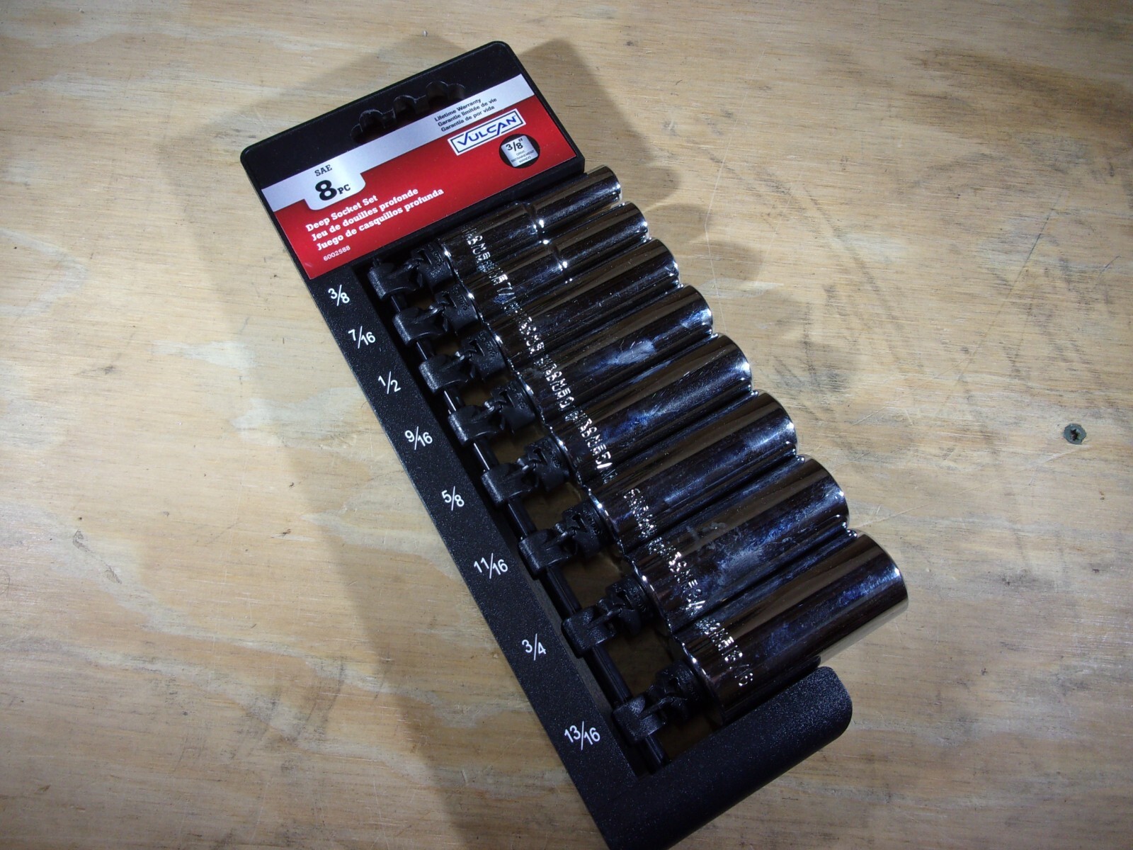 NEW VULCAN 8PC. DEEP SOCKET SET 3/8″ DRIVE # 6002588