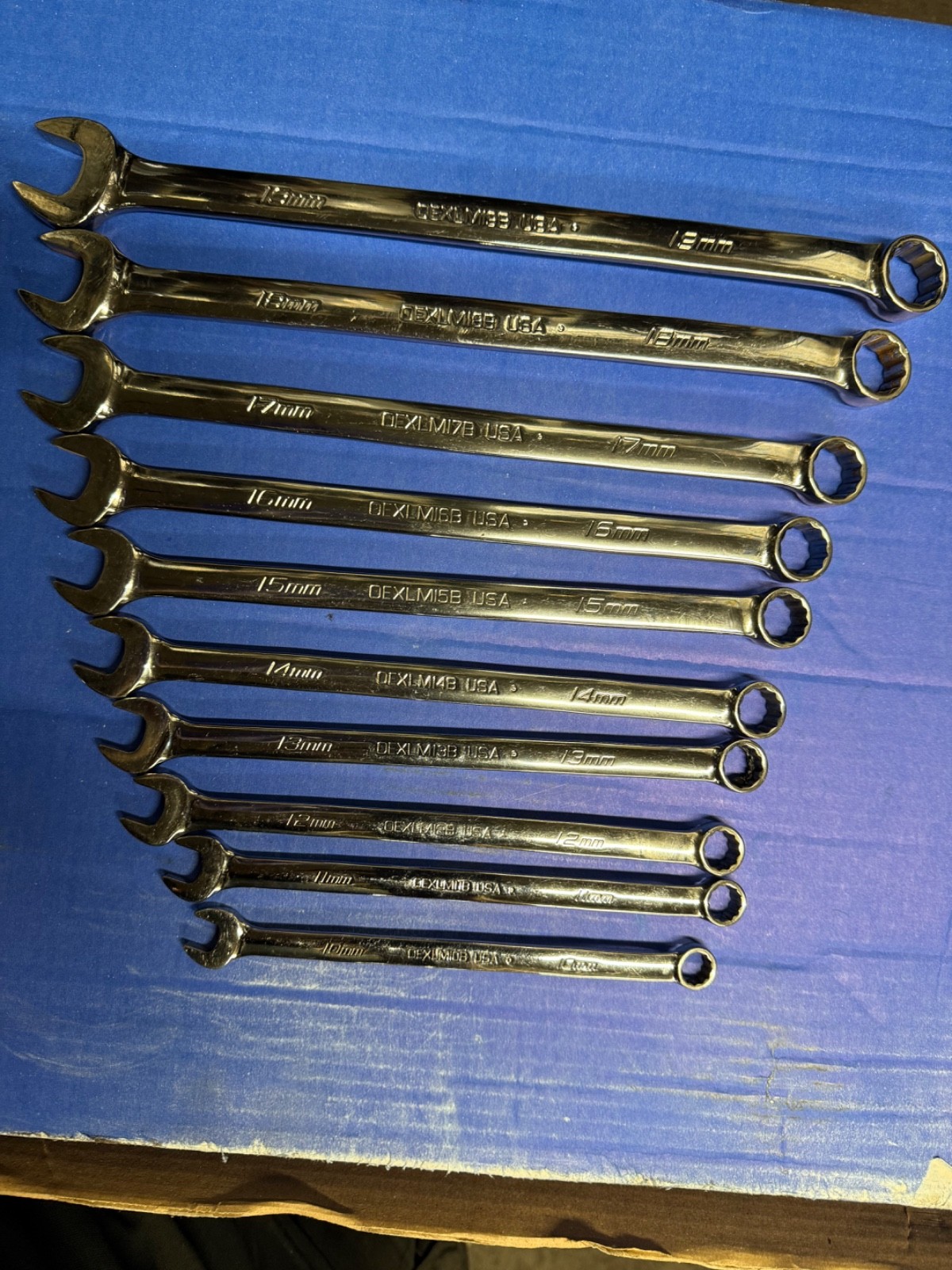 Snap On OEXLM – 10 Pc Metric Flank Drive Plus 12 Pt Combination Wrench Set