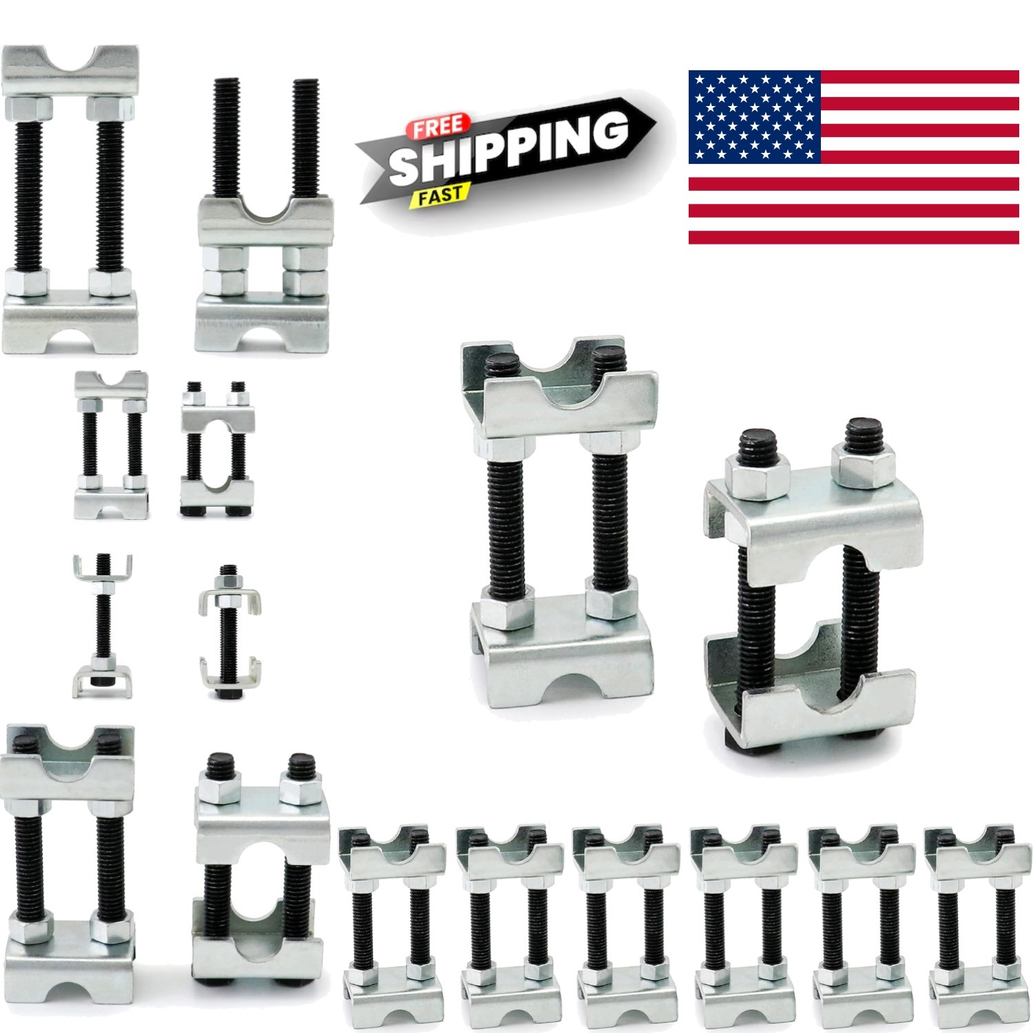 Rust Proof Spring Compressor 8 Pack Adjustable Steel for Cars Trucks Motorcycles