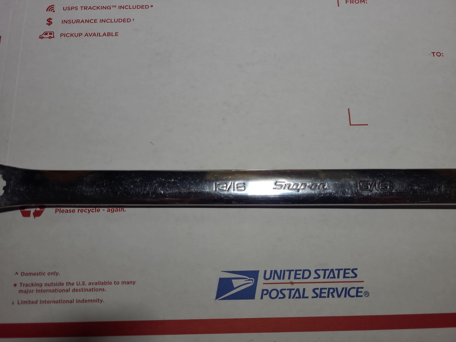 Snap-On Tools 13/16 15/16″ SAE #26 #30 SPLINE Chrome Offset Box Wrench XDES2630A