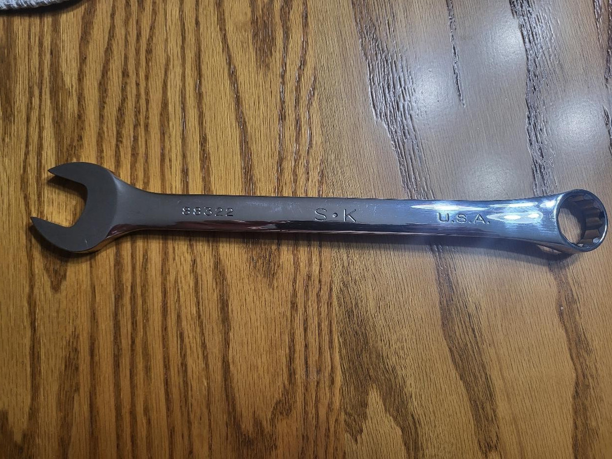 SK Tools 88322 22 mm – 12 point Metric Chrome Combination Wrench Made in USA NOS
