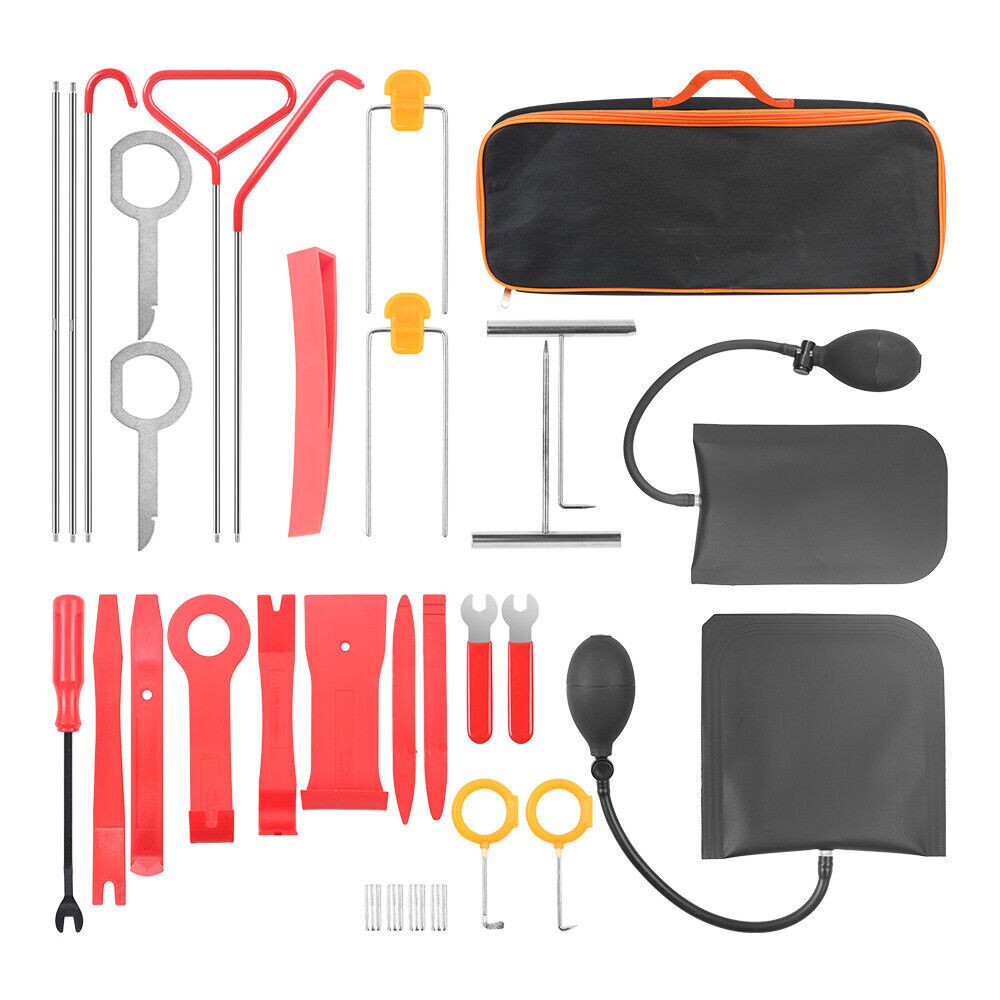 31Pcs Auto Emergency Window & Door Unlock Tool Kit – Car Lockout Repair Set