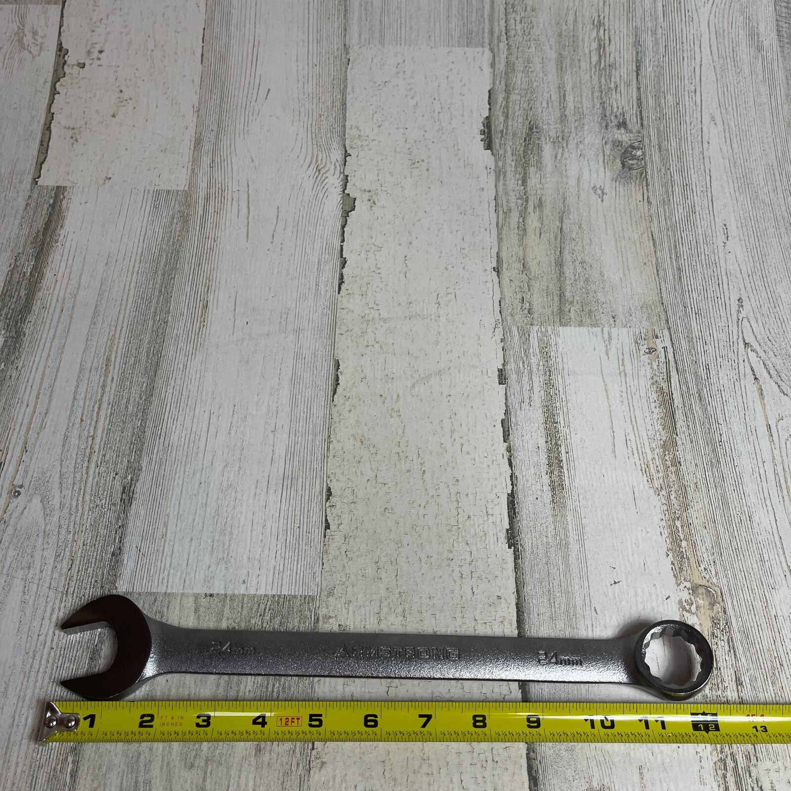 New Armstrong USA 24mm 12 Pt. Metric Combination Wrench Satin 12″ Long 56-424