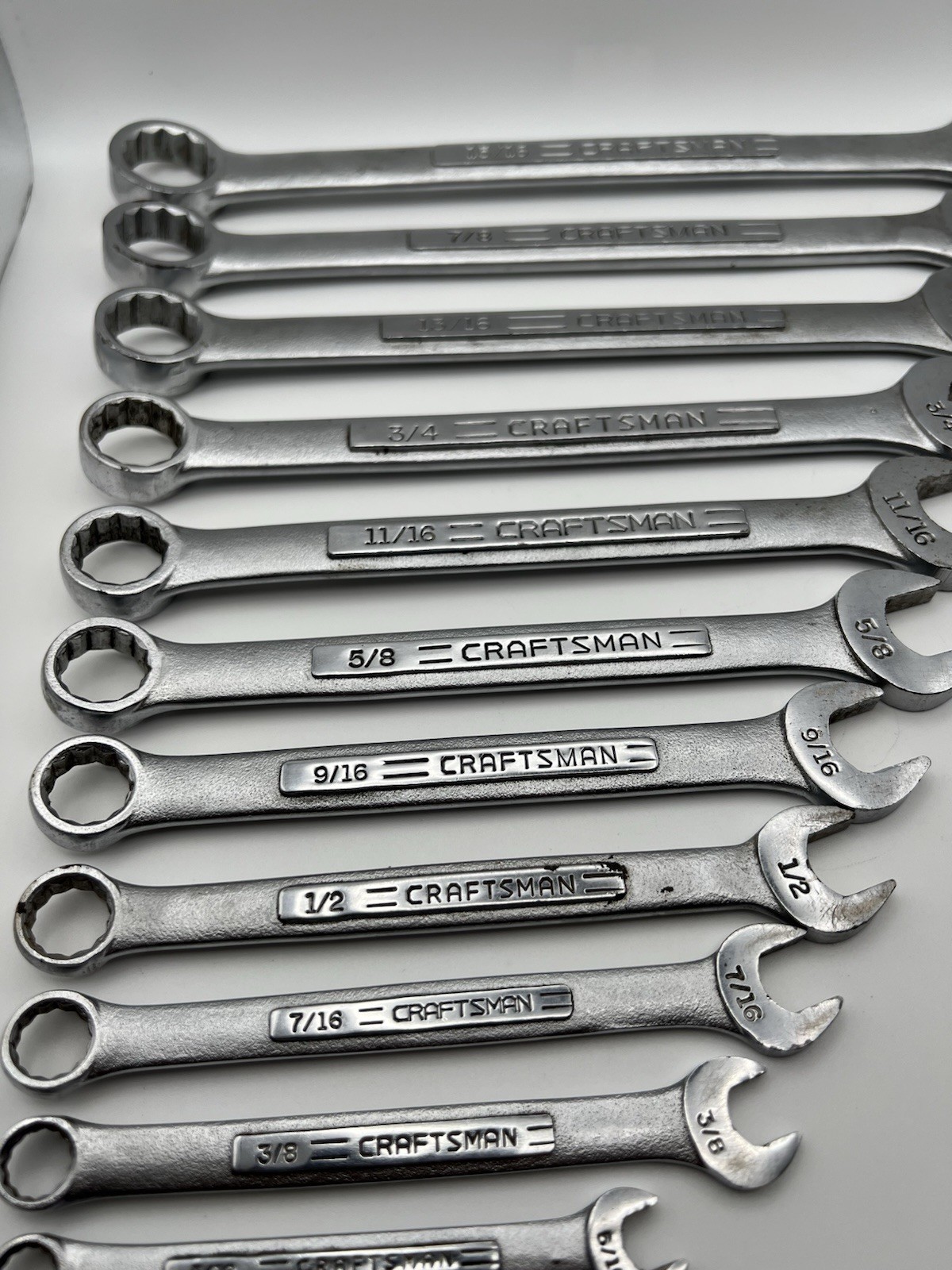 Craftsman 11 Piece SAE Combination Wrench Set -VV- & -V- 12Pt 5/16”-15/16” USA