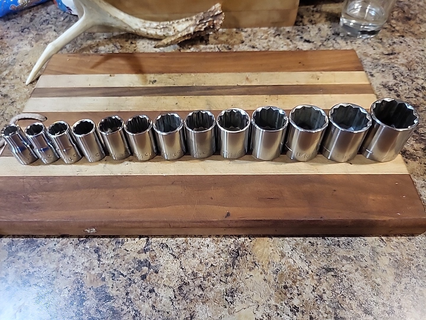 Craftsman 13 Pc. SAE Shallow Socket Set 1/2″ Dr. 12 Pt. 7/16″ to 1-1/4″ 🇺🇸