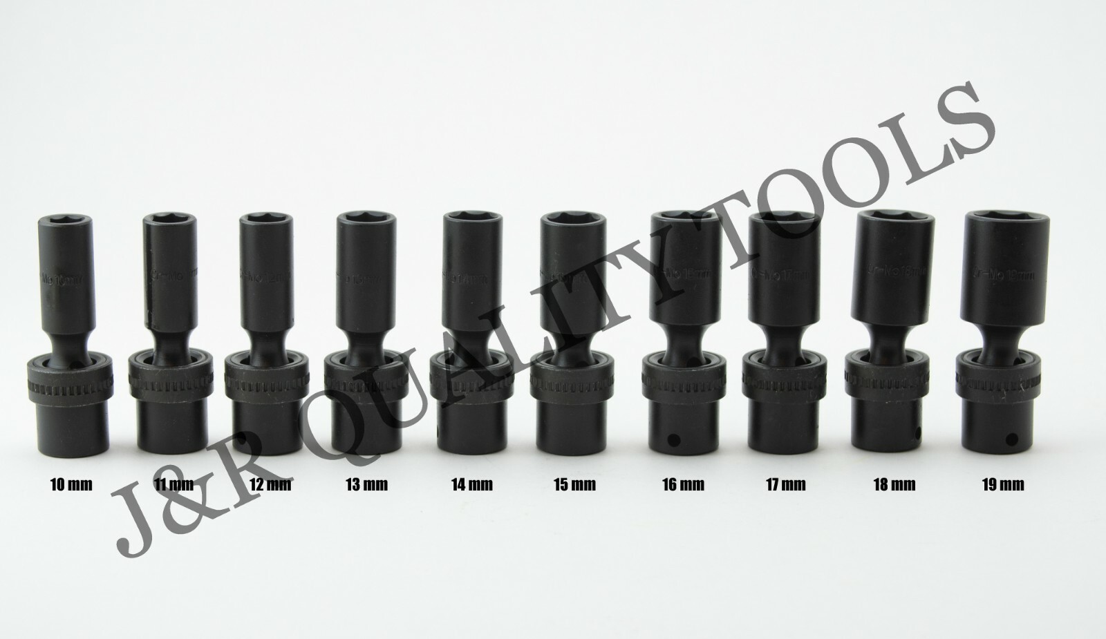 10pc 3/8″ Drive Universal Swivel Deep Impact (METRIC) Socket Set CR Molybdenum