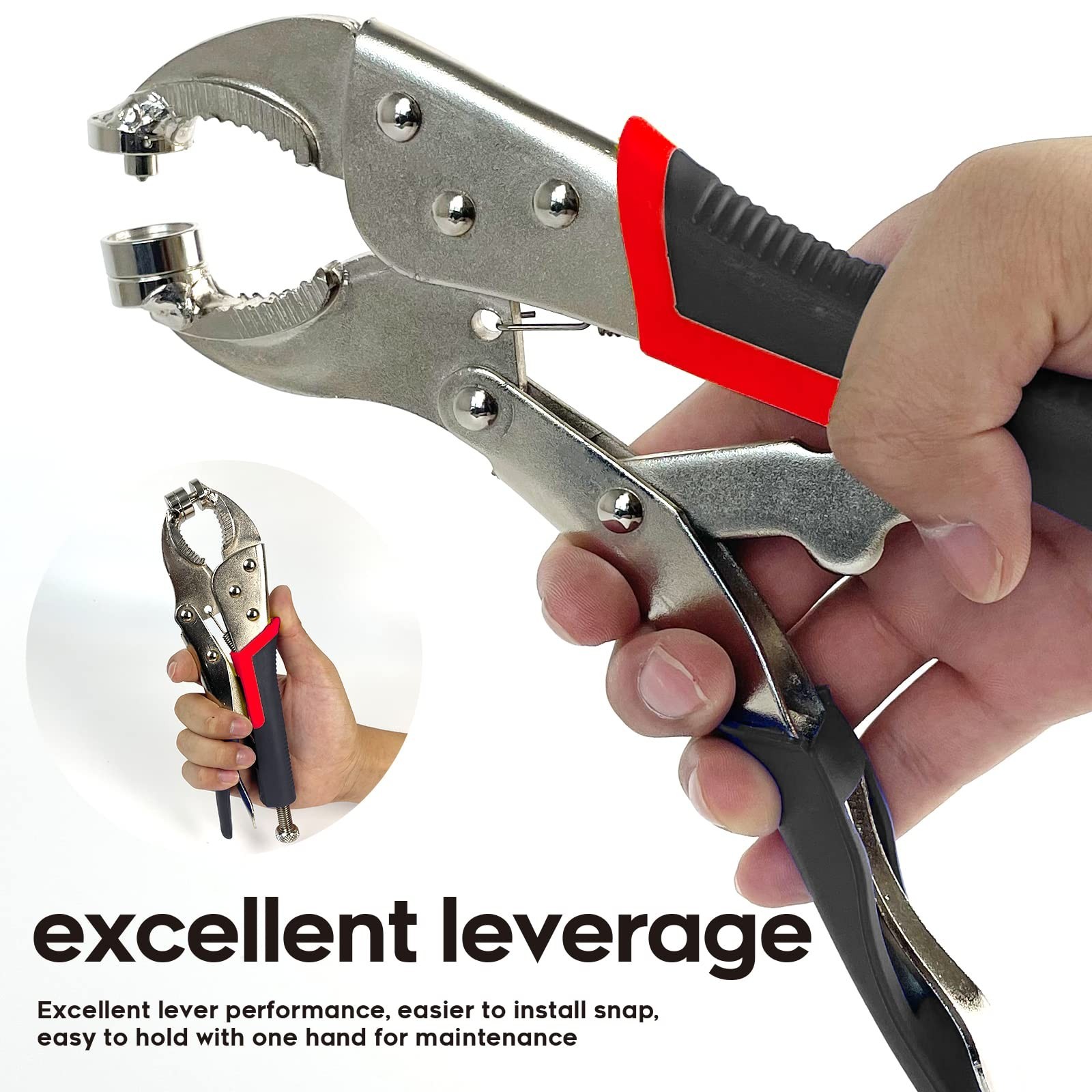 Heavy Duty Snap Tool Kit for Boat Covers – Setter Pliers & 60 Stainless Fastener