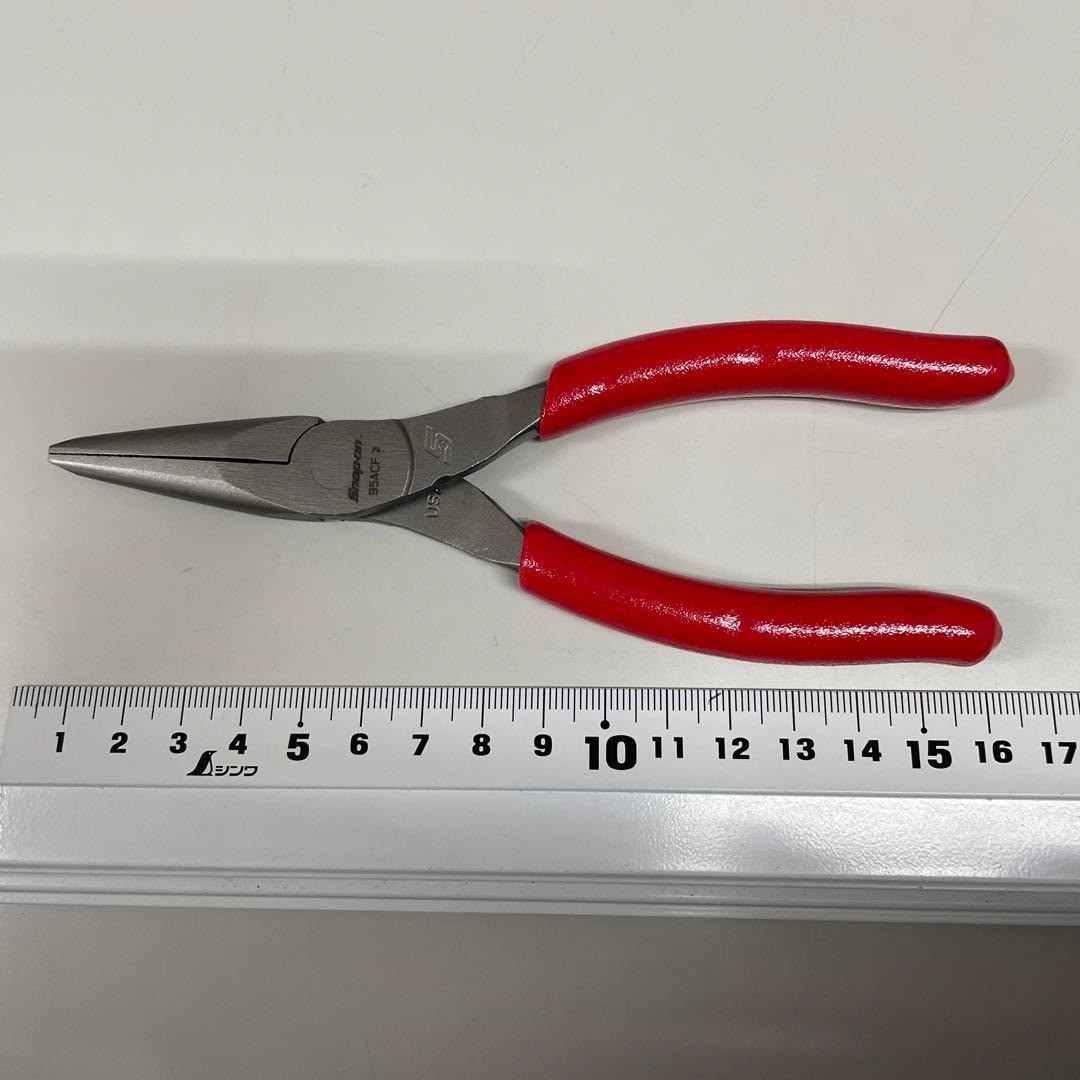 Snap-on 95ACF RED 6″ Soft Grip Talon Grip Needle Nose Pliers [Unused]