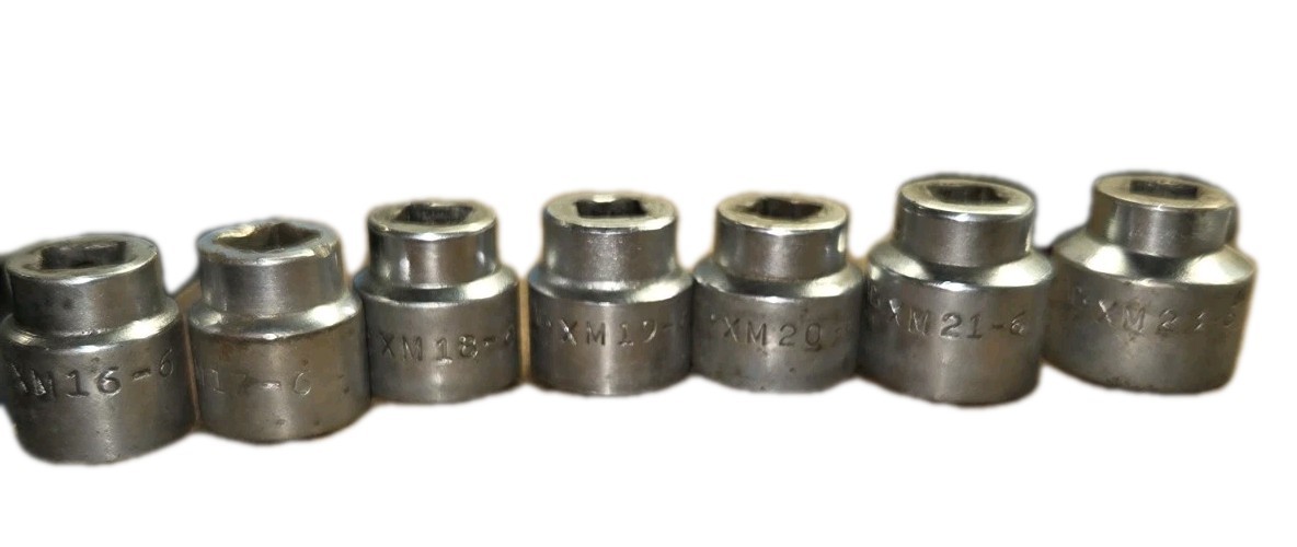 MAC TOOLS ⅜” DR. SOCKETS 6-PC + 6” EXTENSION 16-21MM & 23MM