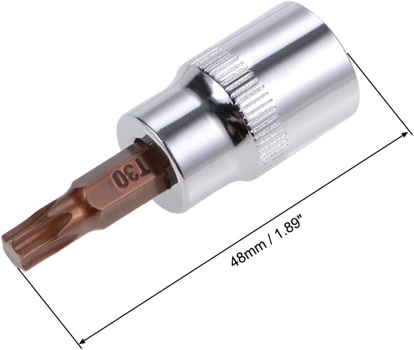 uxcell 3pcs 3/8″ Drive x T30 Torx Bit Socket, S2 Steel Bits CR-V