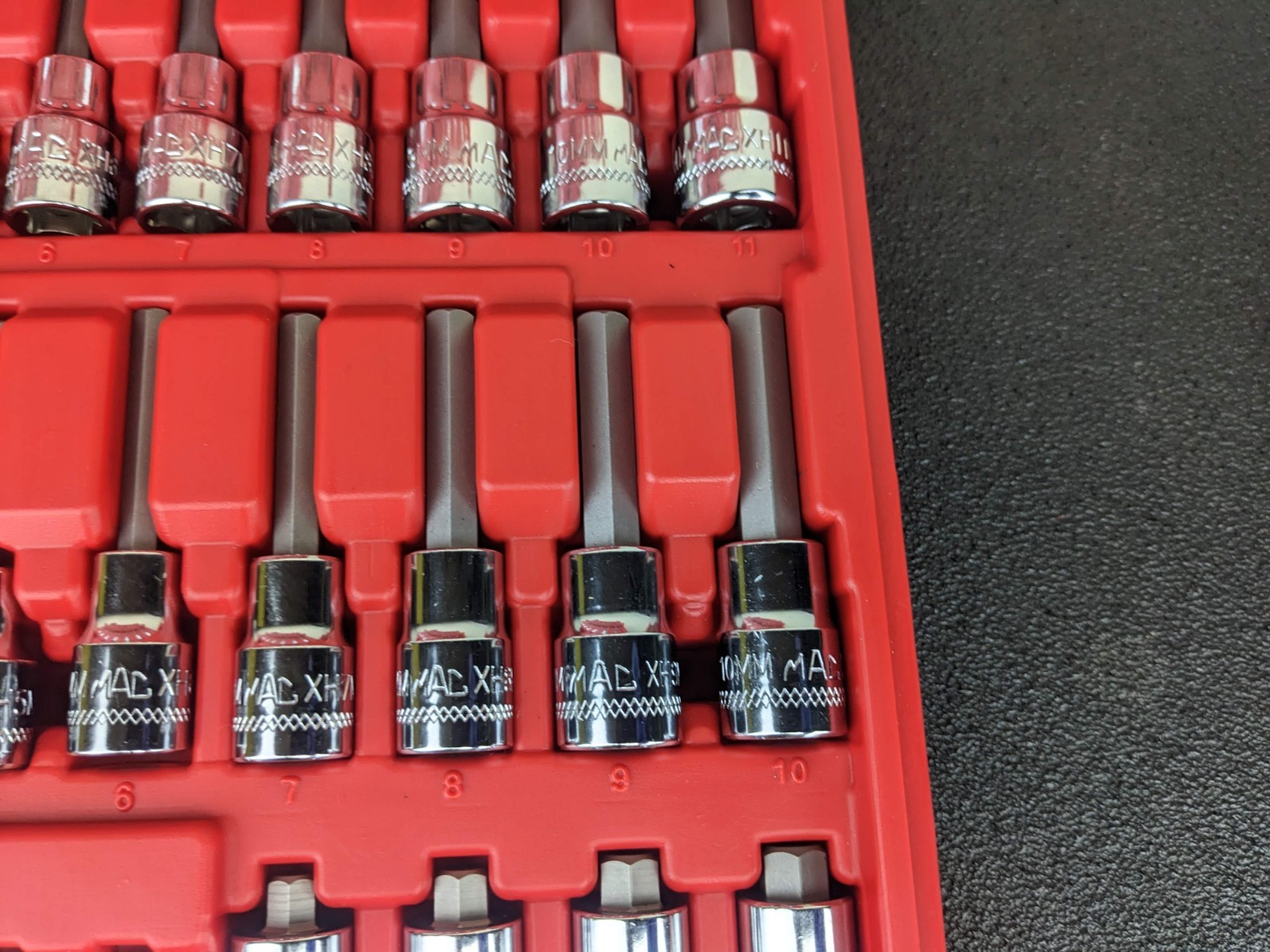 #bo766 Mac Tools SXH60B 60 PC. 3/8″ Master Hex Driver Socket Set EXCELLENT